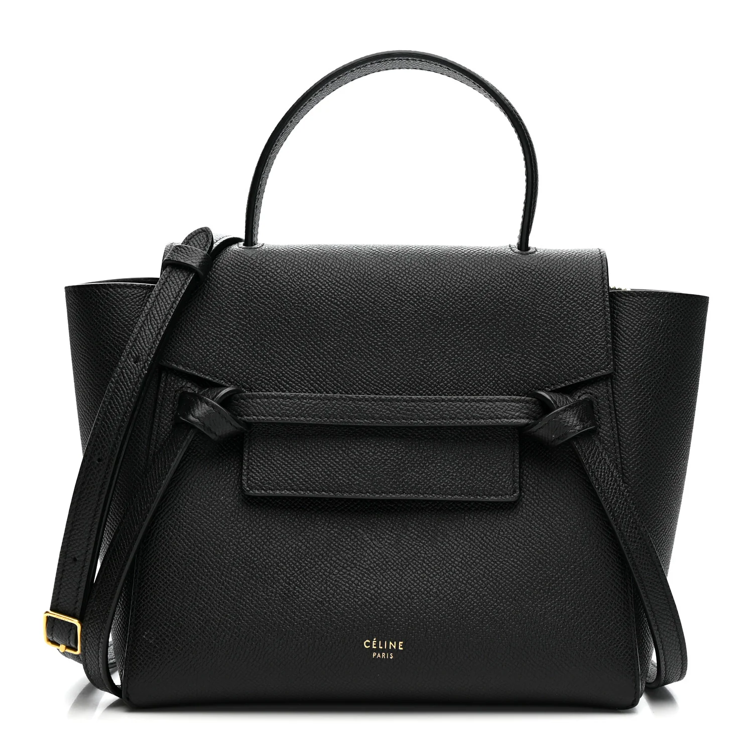 Grained Calfskin Nano Belt Bag Black