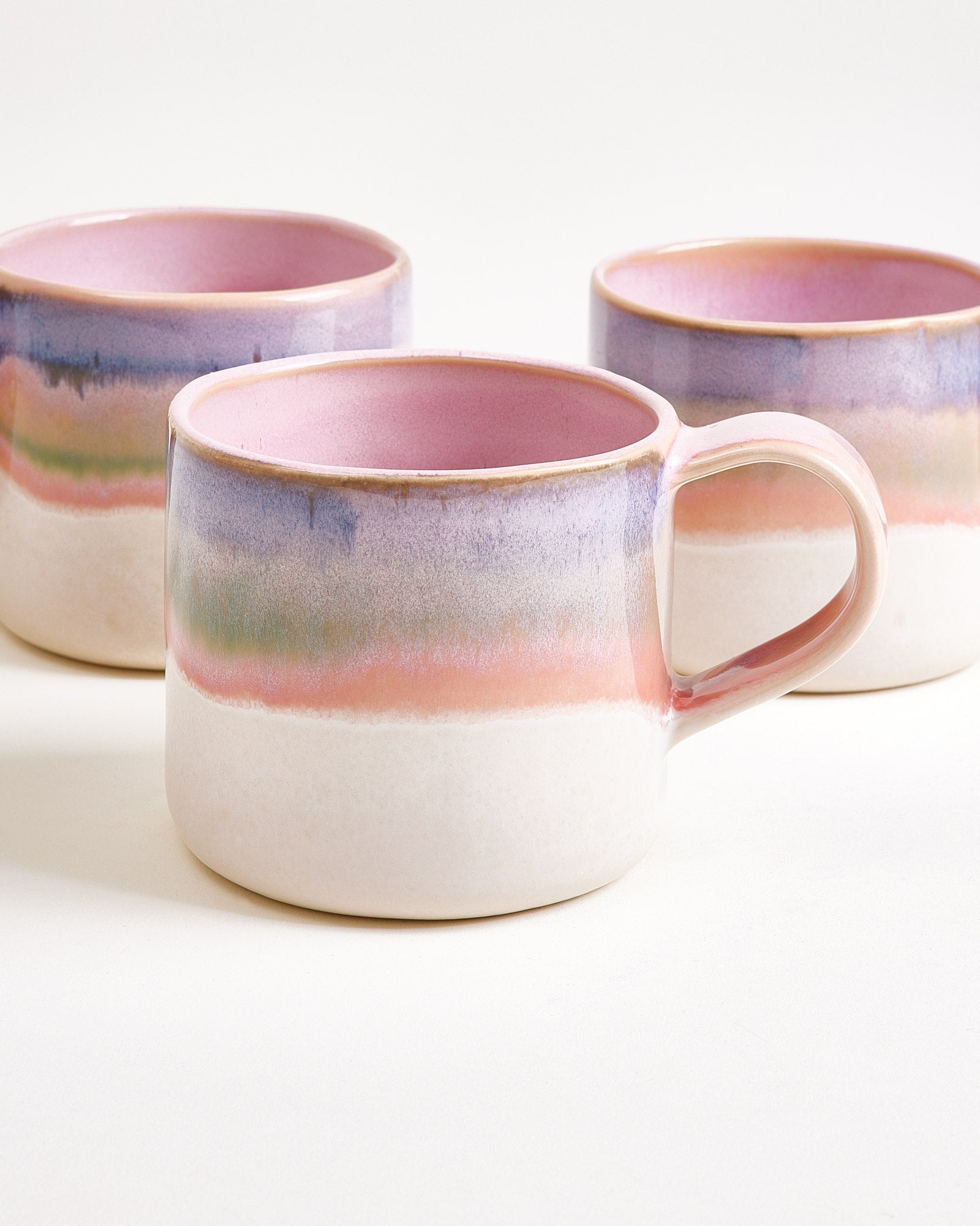 NÓDOA - LARGE MUG DIPPED PINK BLUE SET OF 6