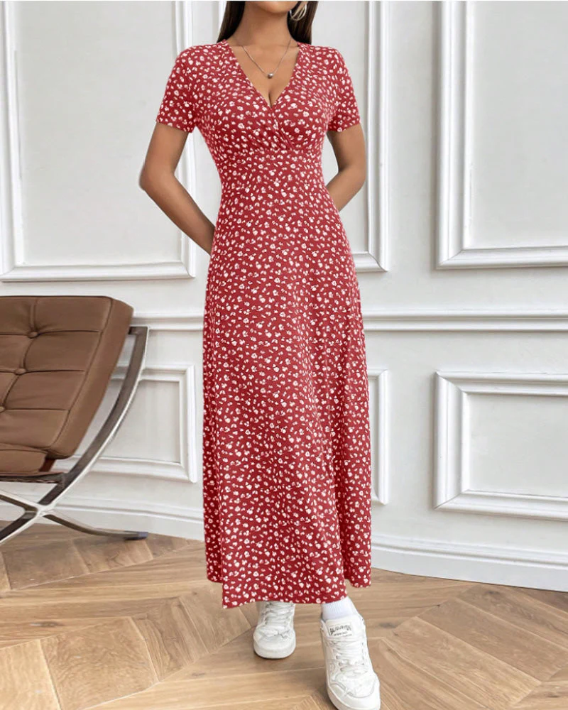 Robe moulante imprimée élégante