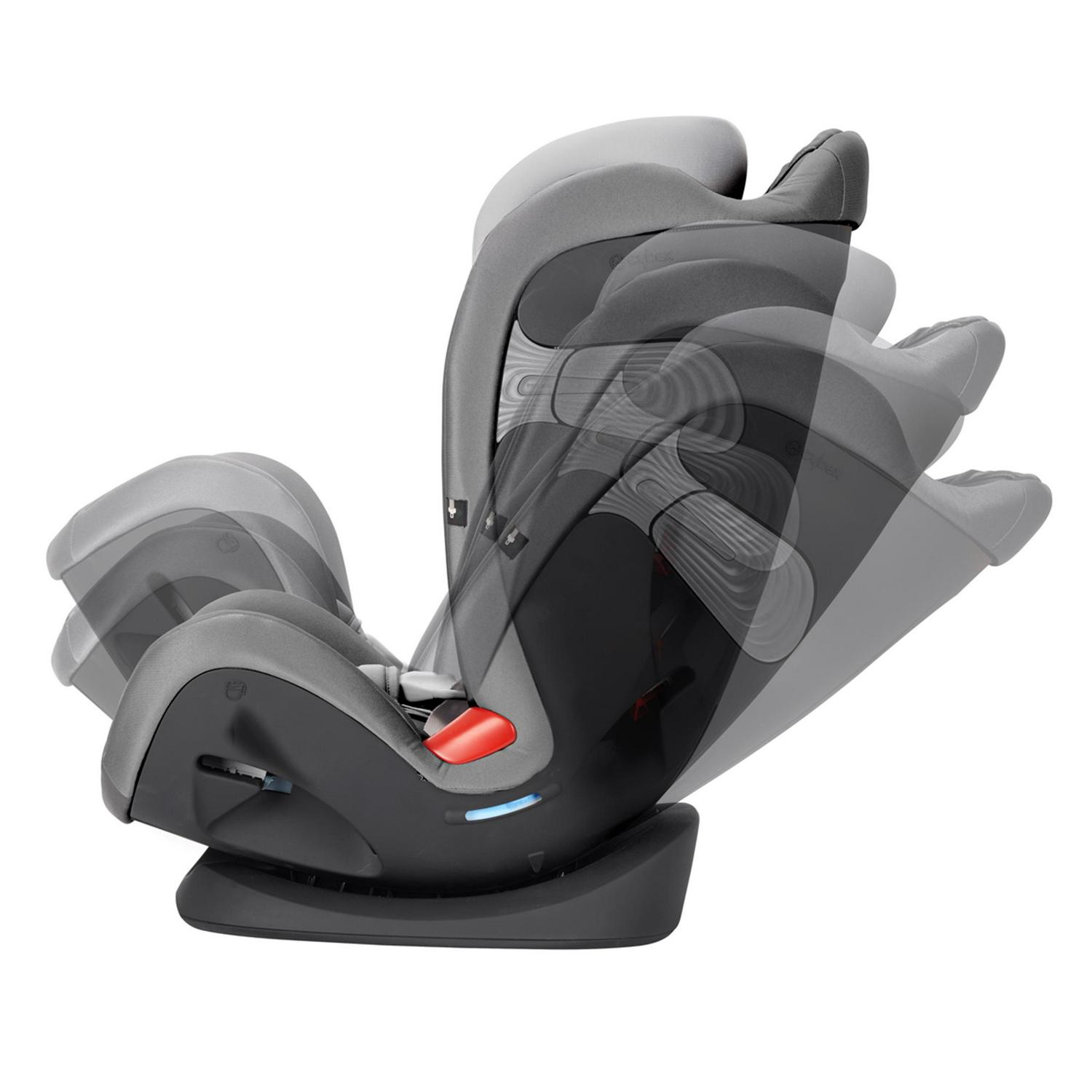 Eternis S. All-in-One Convertible Car Seat. 12-Position Height-Adjustable Reclining Headrest. Side Impact Protection. Manhattan Grey. 120 lb (Non- Sensorsafe) - Image 9