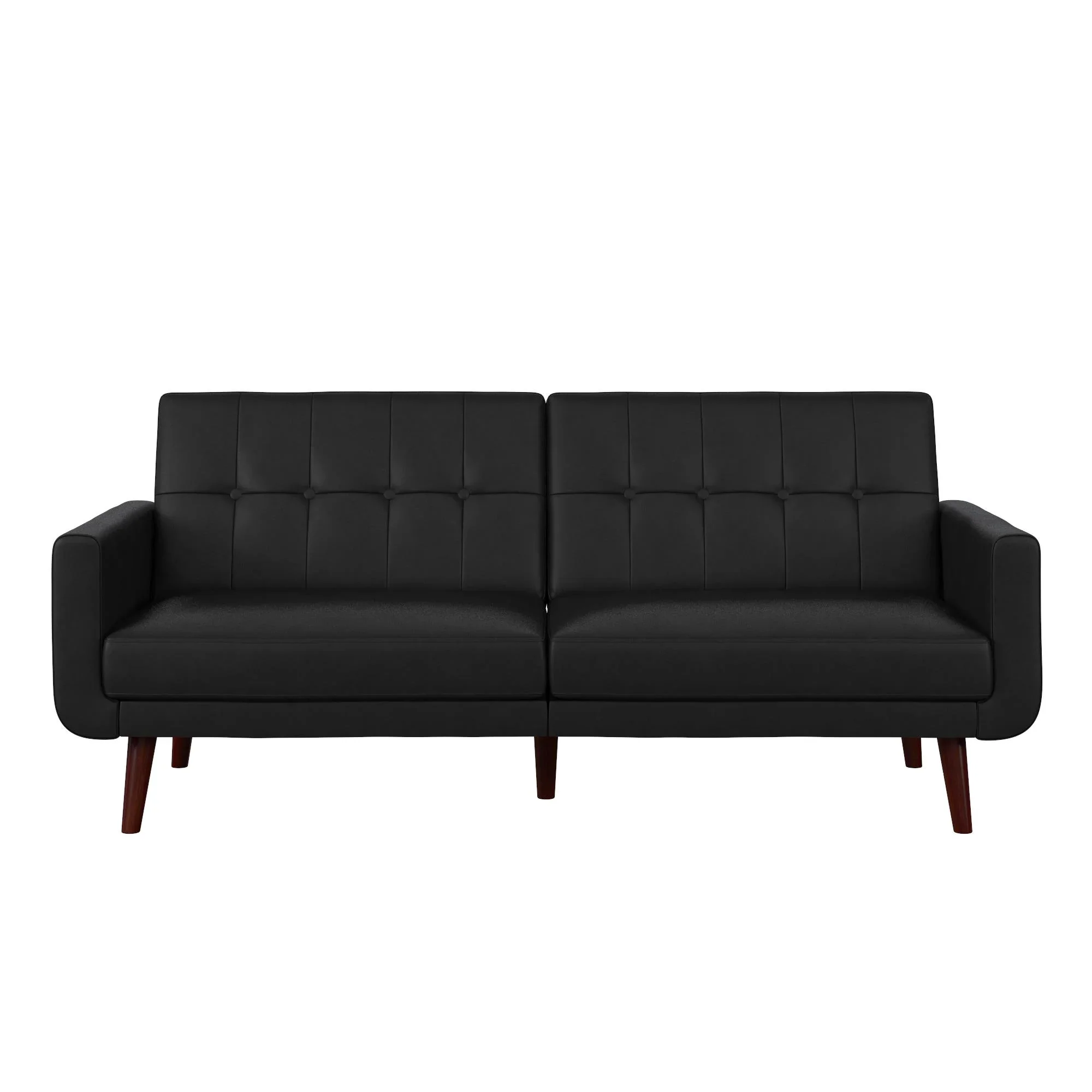 Better Homes & Gardens Nola Modern Futon, Camel Faux Leather