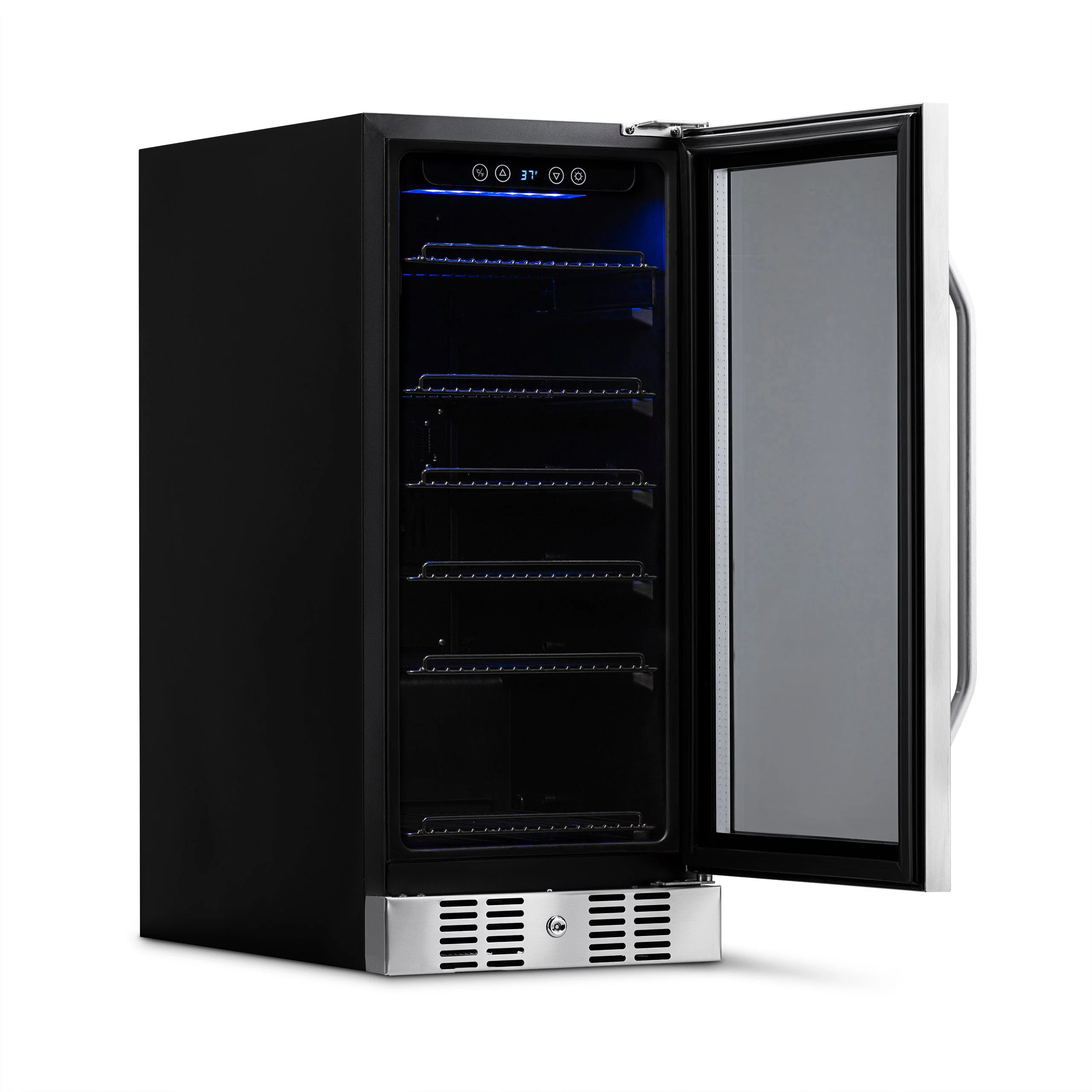 Newair 96-Can Built-In Stainless Steel Beverage Fridge - 15
