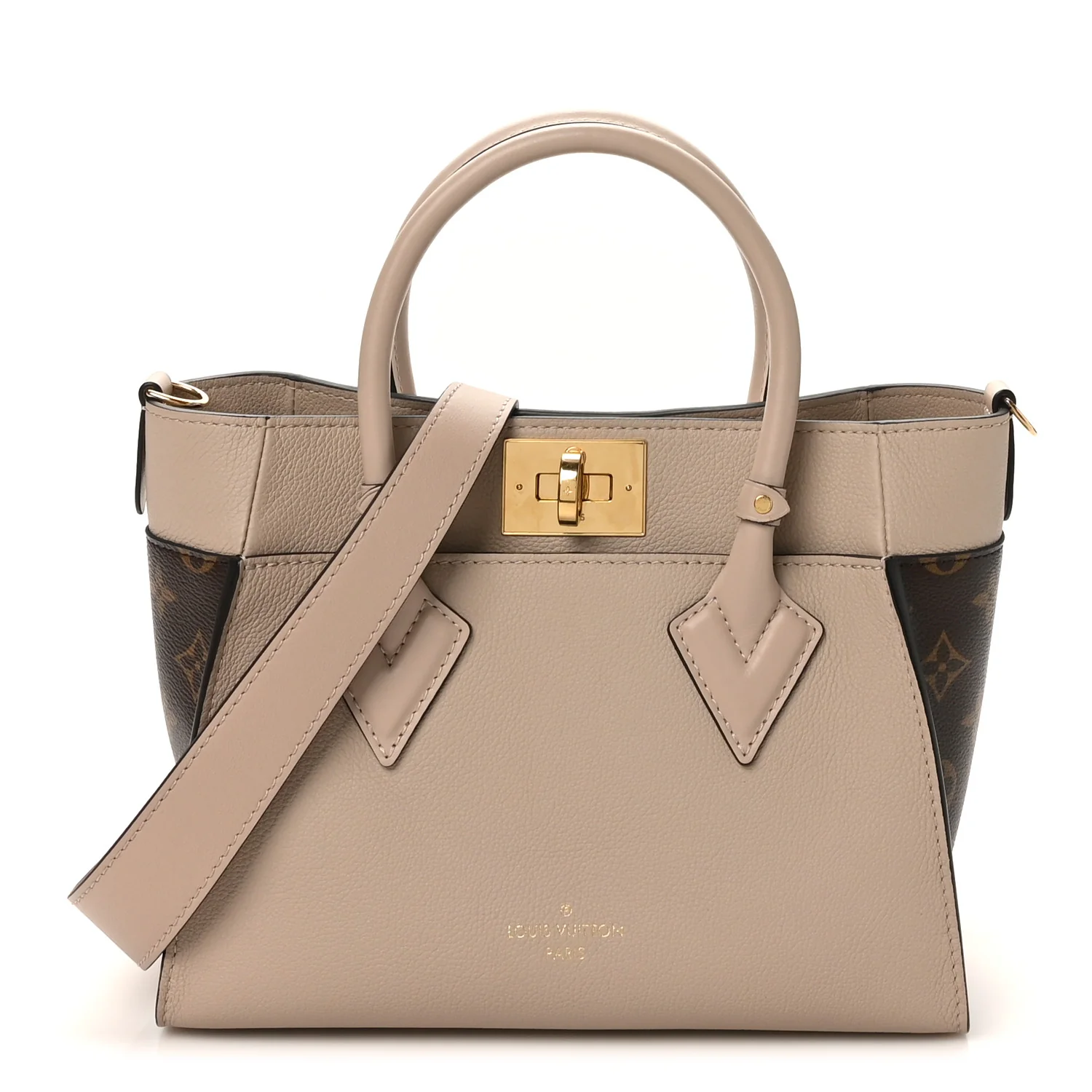 Calfskin Monogram On My Side PM Greige
