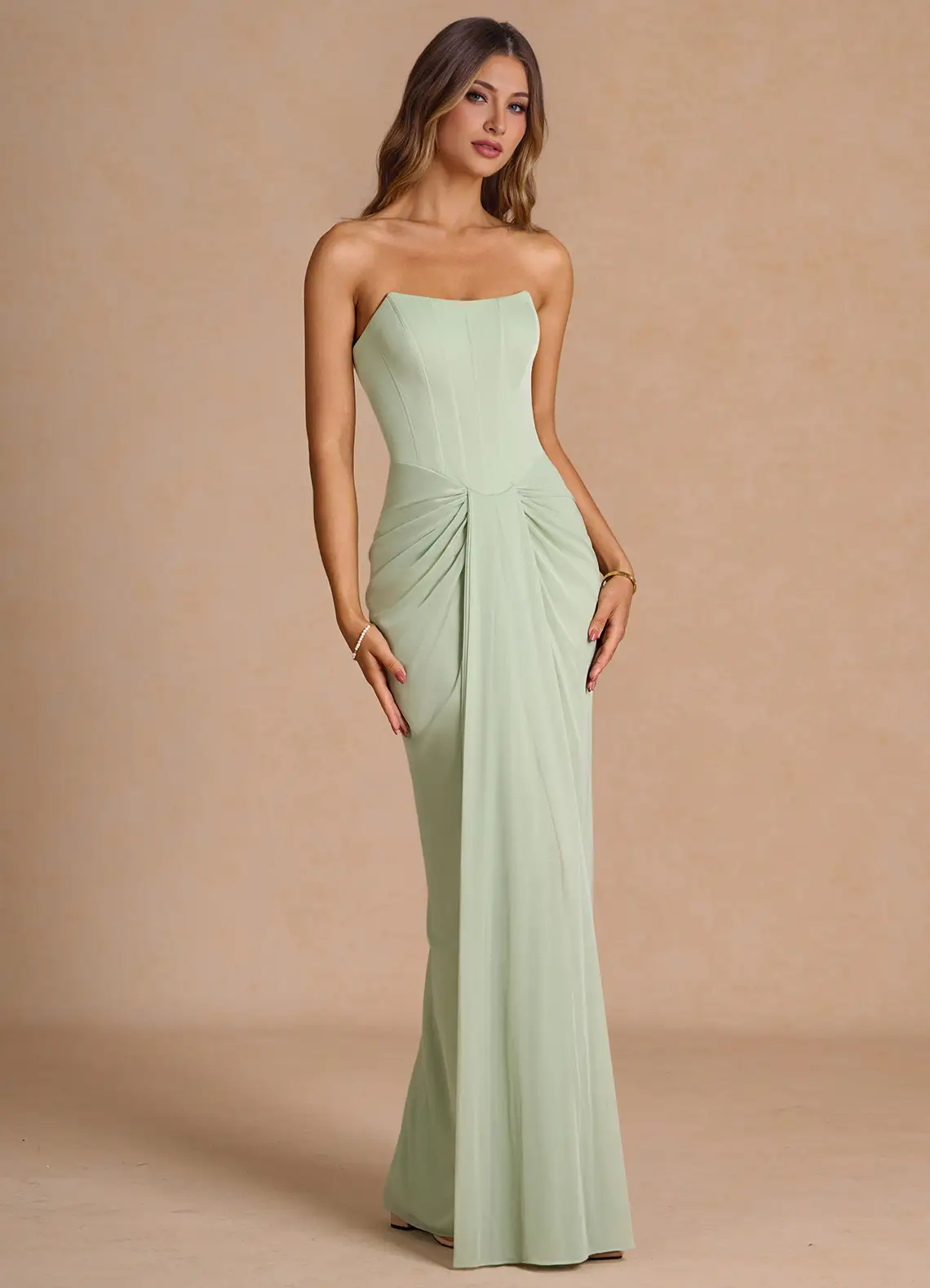 Anais Light Green Maxi Dress