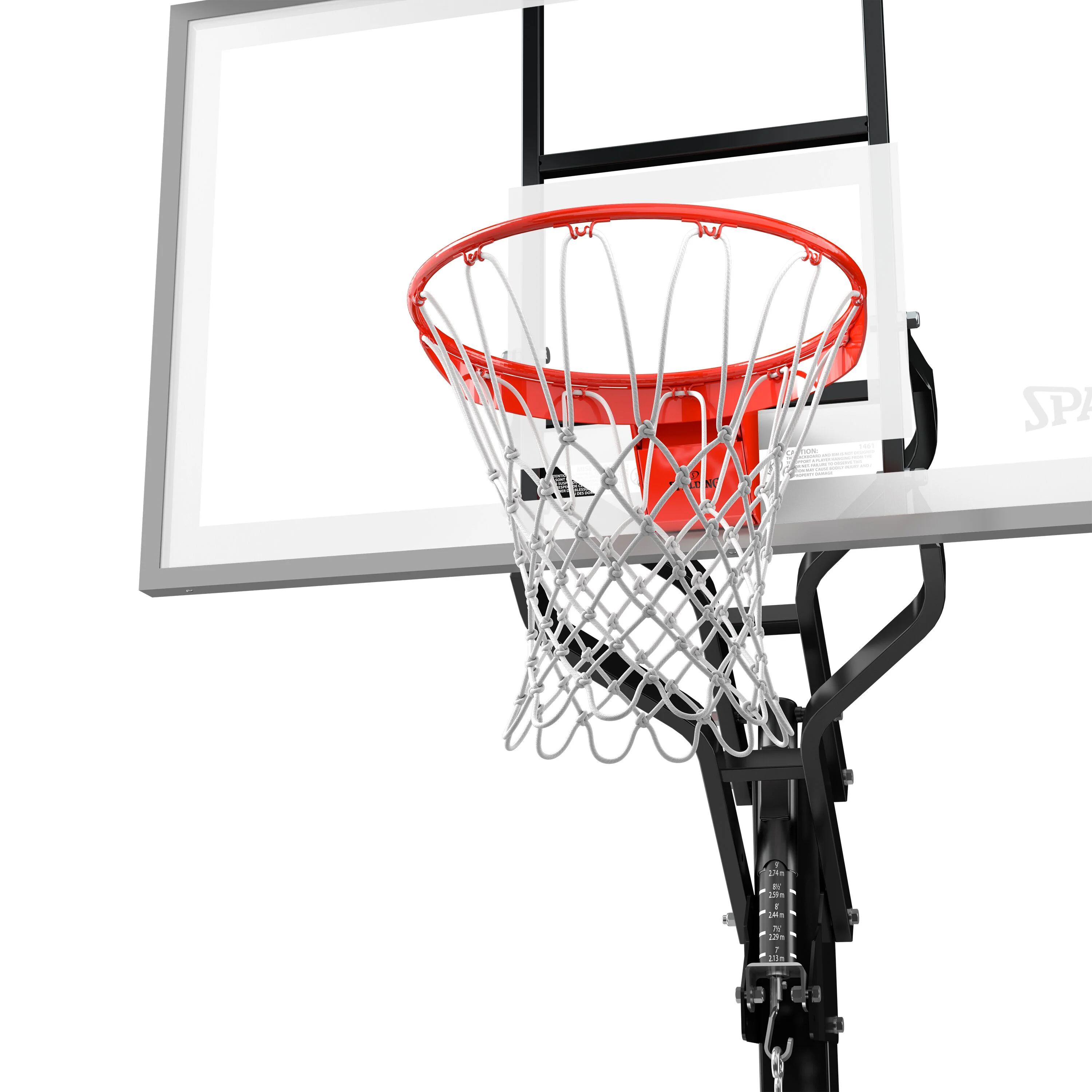 Spalding 60 In. Tempered Glass U - Turn® in Ground Basketball Systems Hoop