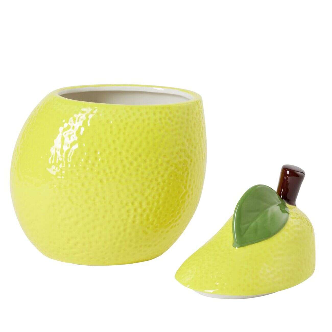 Bonbonnière céramique forme fruit Ø15xH20cm (2 modèles poire ou orange)
