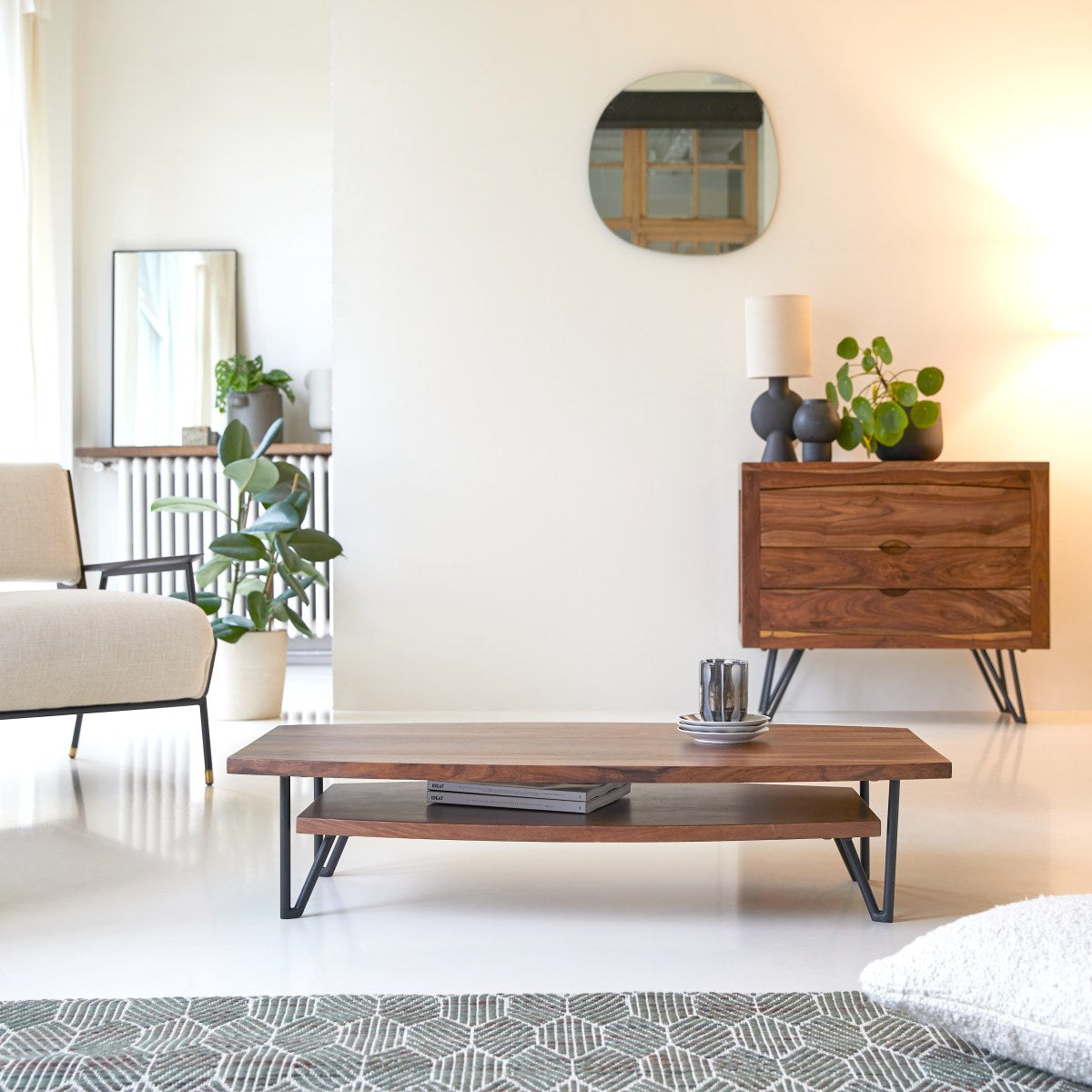 Tikamoon - Bonnie - Massief palissander salontafel