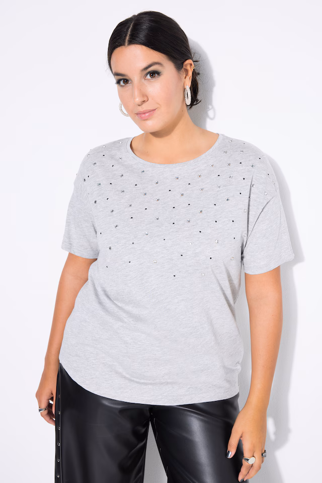 Metallic Studded Short Sleeve Tee