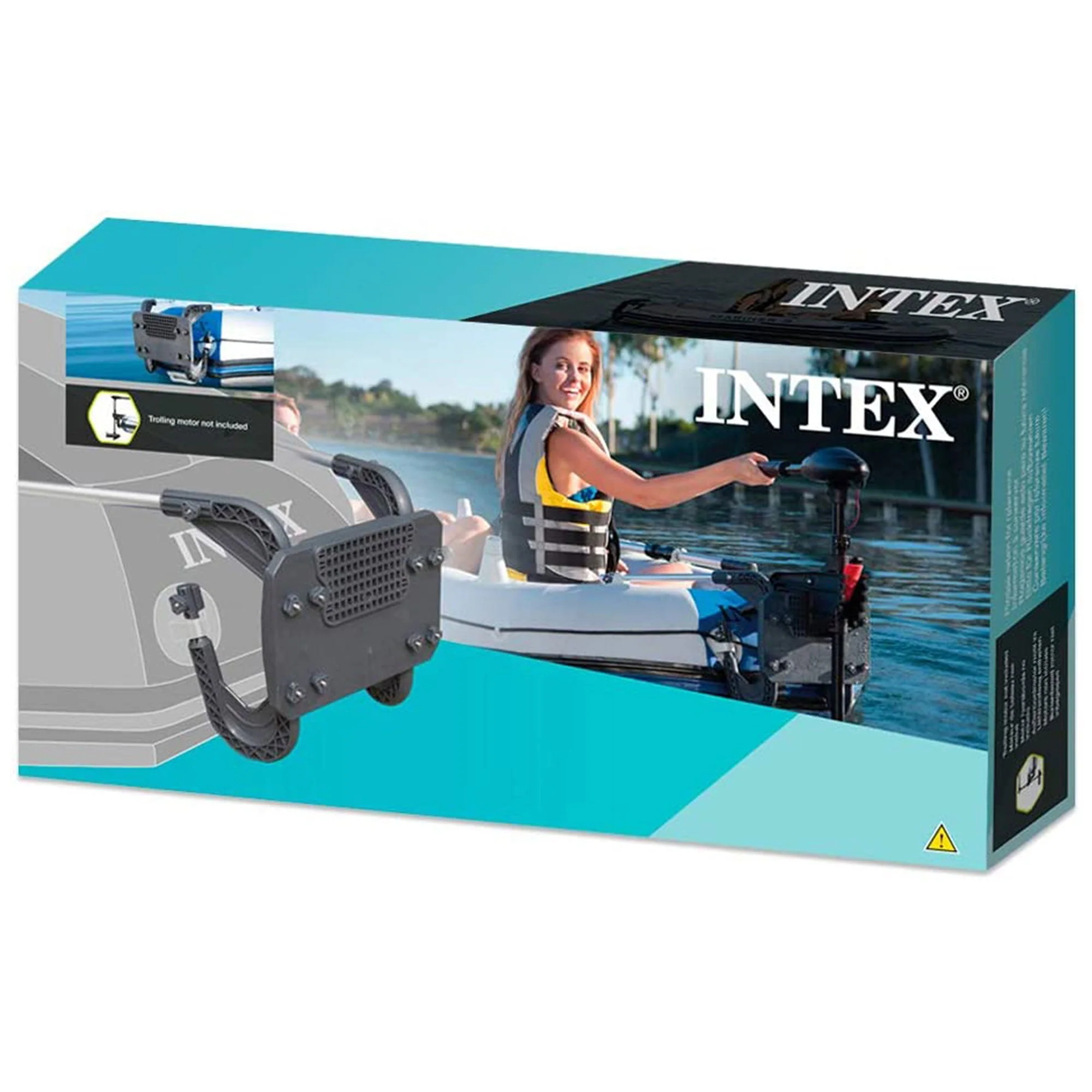 Intex Excursion 5 Person Inflatable Fishing Boat with Composite Motor Mount Image 5