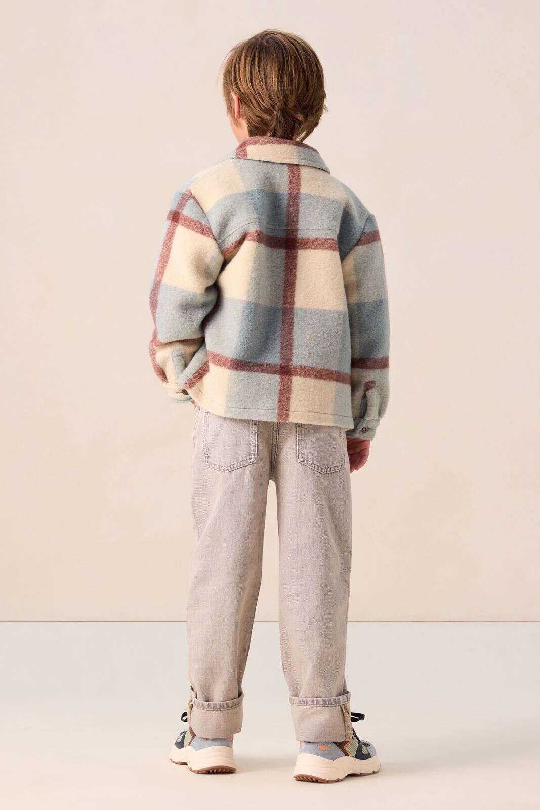 Donkergrijze loose fit jeans