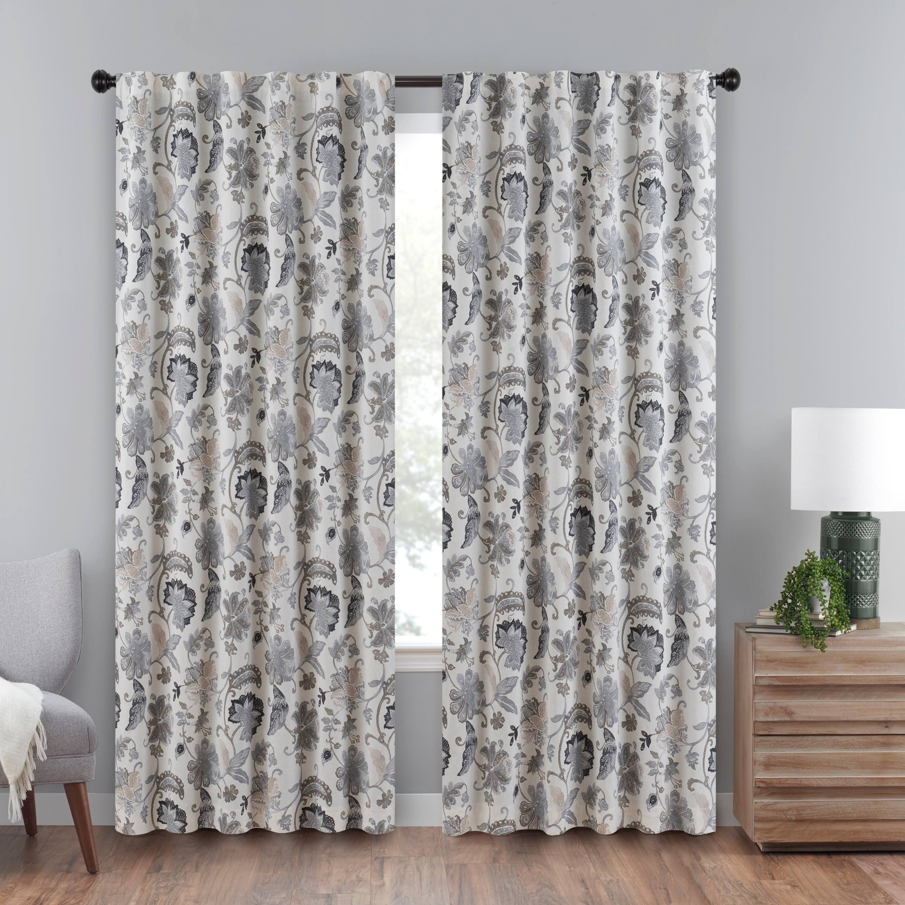 Eclipse Grey Nina Blackout Window Curtain