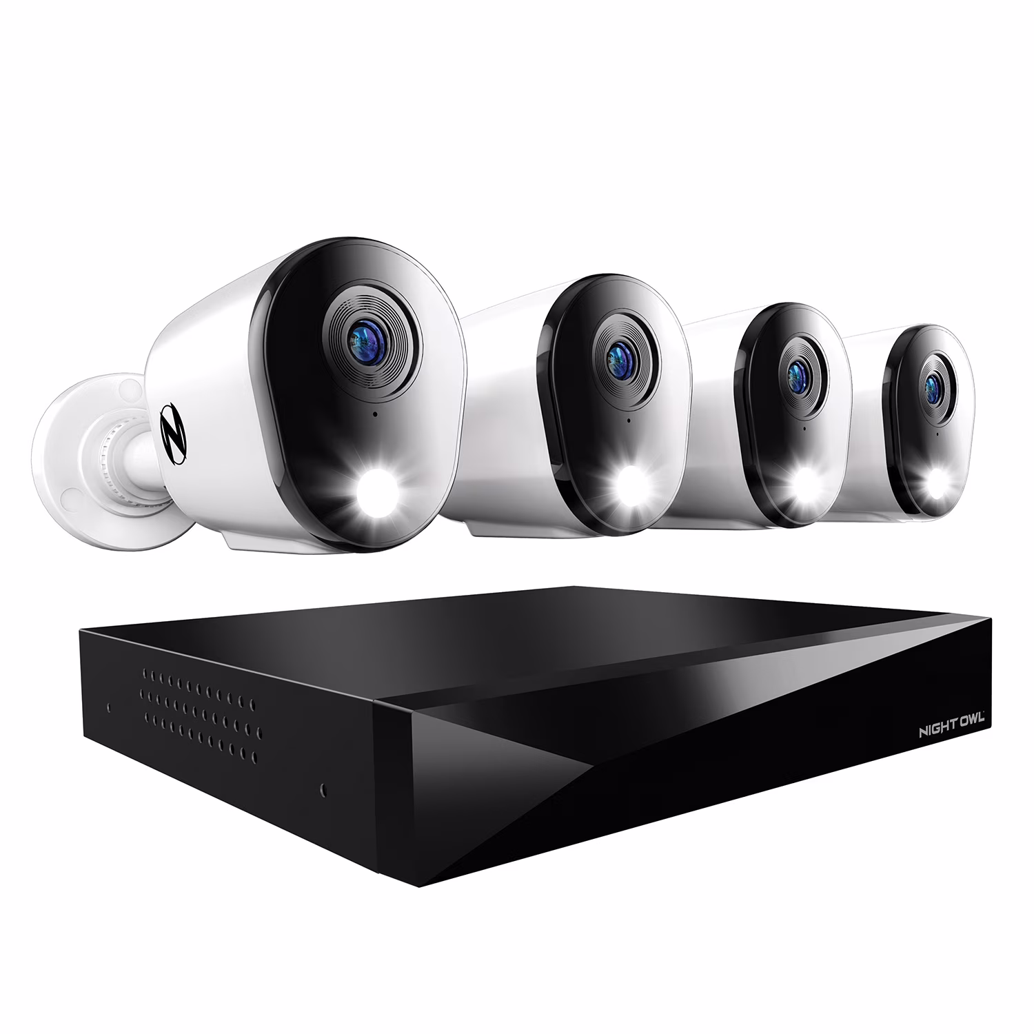 2-Way Audio 12 Channel DVR Security System with 1TB Hard Drive and 4 Wired 1080p Deterrence Cameras