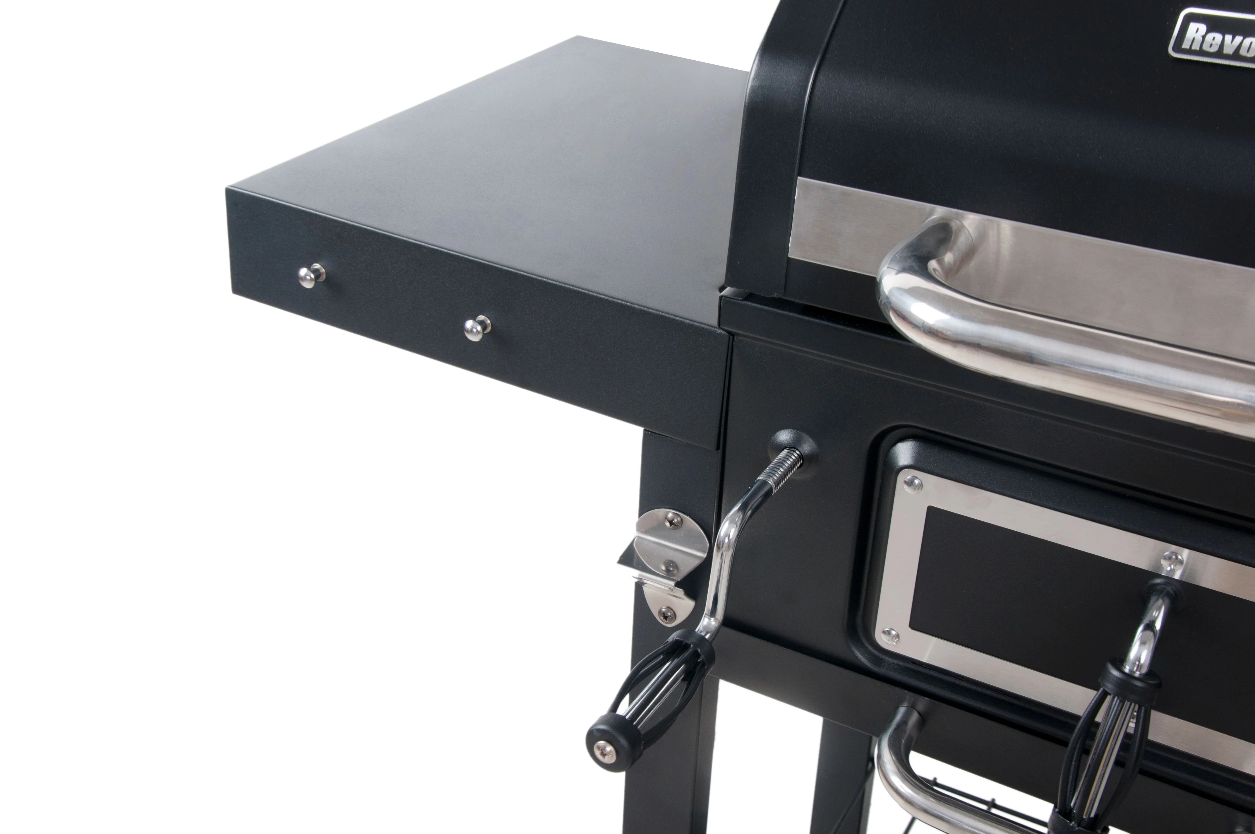 Dual Fuel Gas Charcoal Combo Grill, Black with Stainless - Image 3