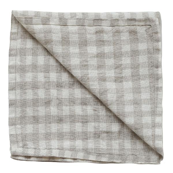 Serviett 45x45 cm gingham natural