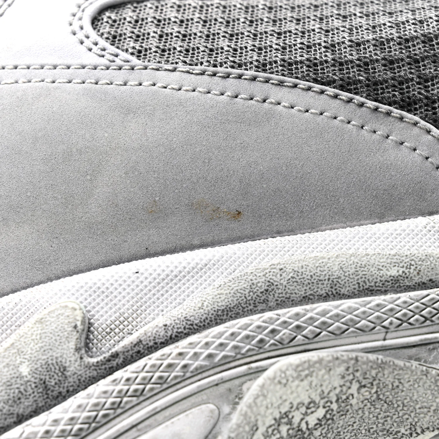 Fabric Mesh Dyed Mens Triple S Sneakers 45 Grey