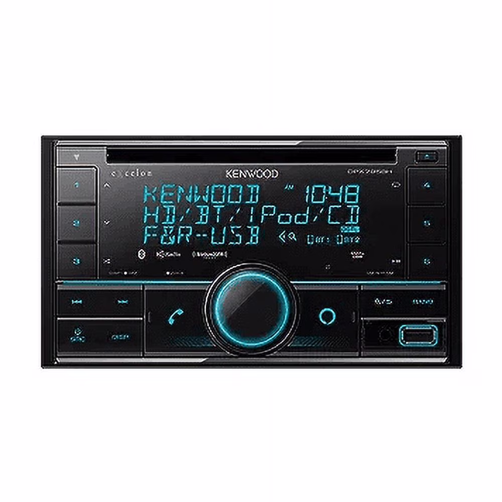 DPX505BT Double DIN in-Dash CD Car Stereo. AM/FM with Bluetooth, Amazon Alexa Voice Control, High-Contrast 3-line Display with Variable-Color Illumination