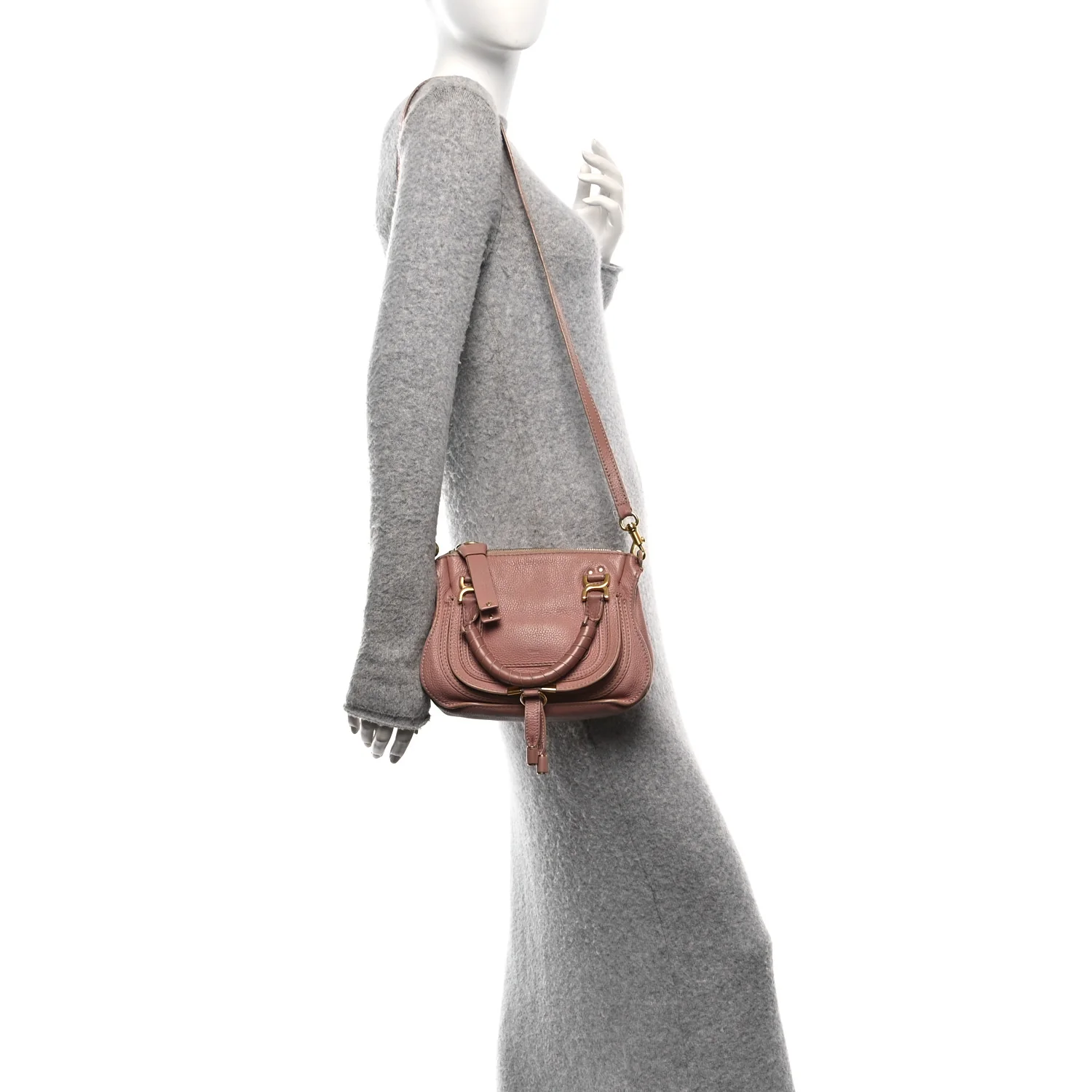 Calfskin Mini Marcie Satchel Light Pink