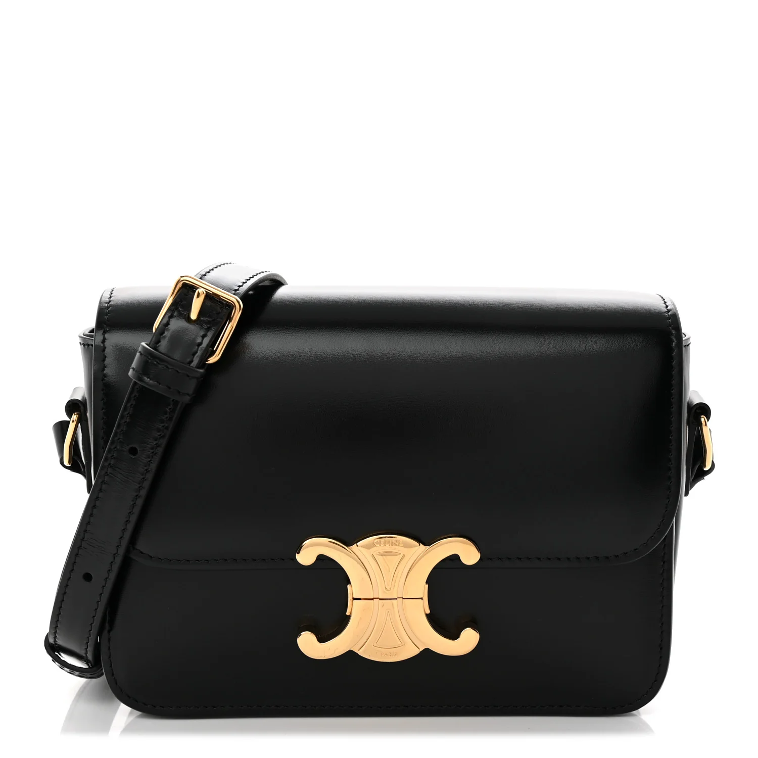 Shiny Calfskin Teen Triomphe Black