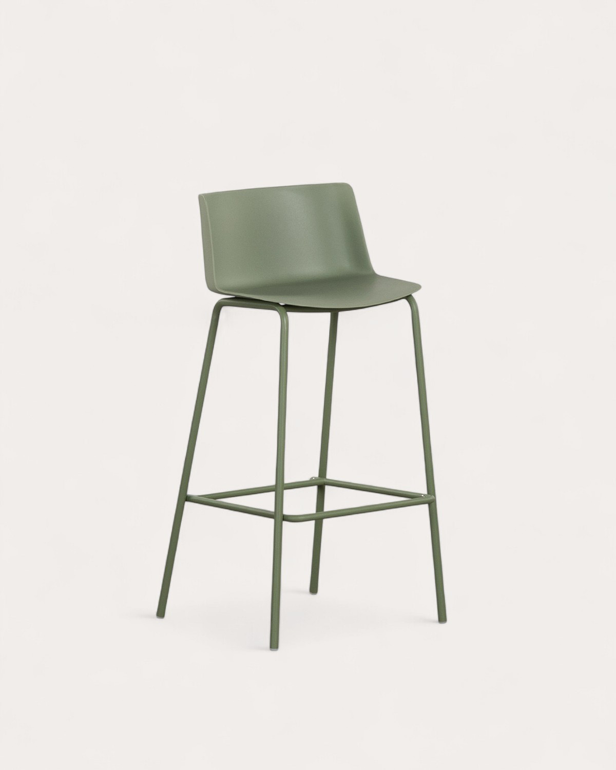 Set Banon - Meivy - Set de Mesa Alta Redonda de Metal (Ø70 cm) Banon y 2 Taburetes Altos de Polipropileno (74 cm) Meivy de Exterior