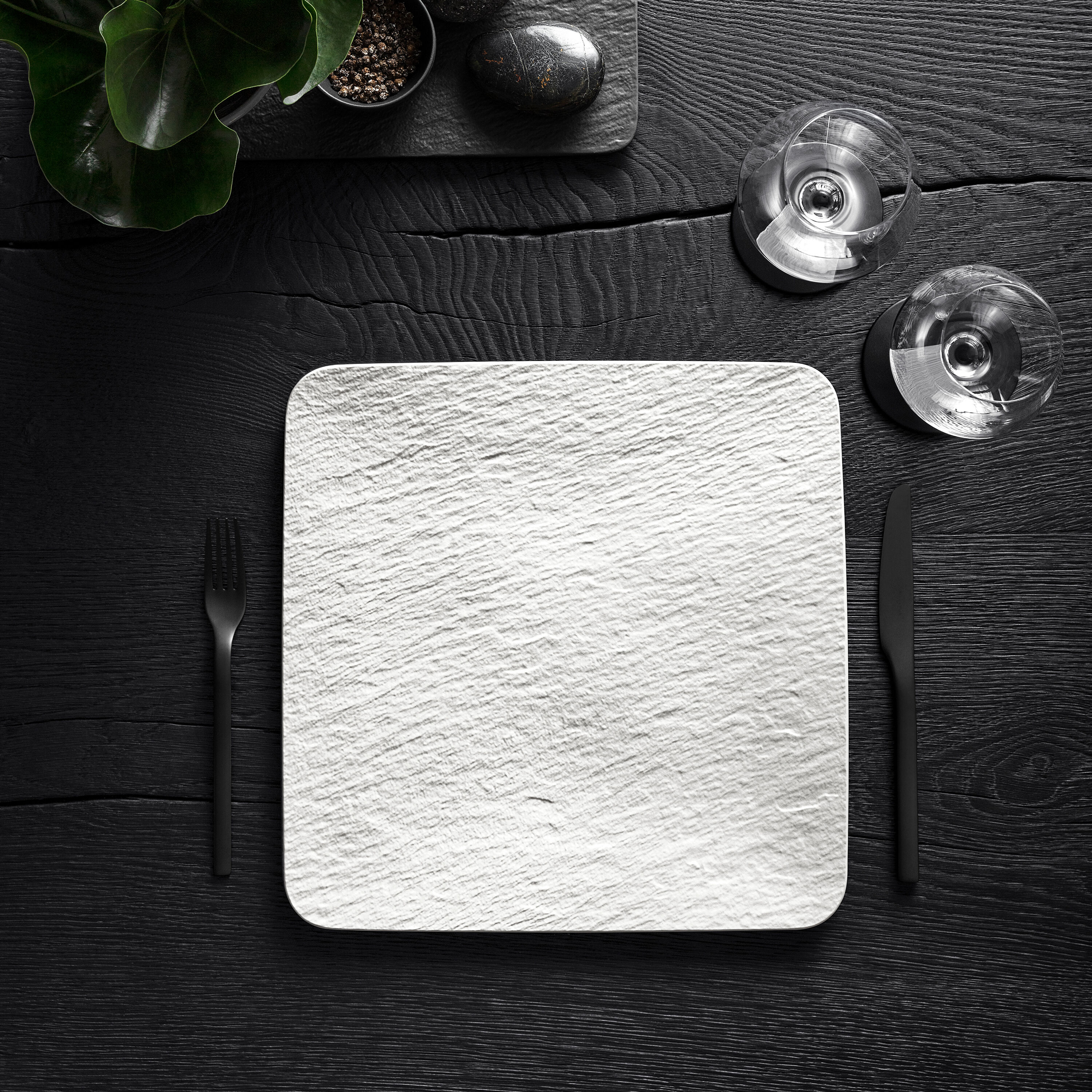 Manufacture Serving/ Under Plate - White, 12.7'' x 12.7'', Premium Porcelain