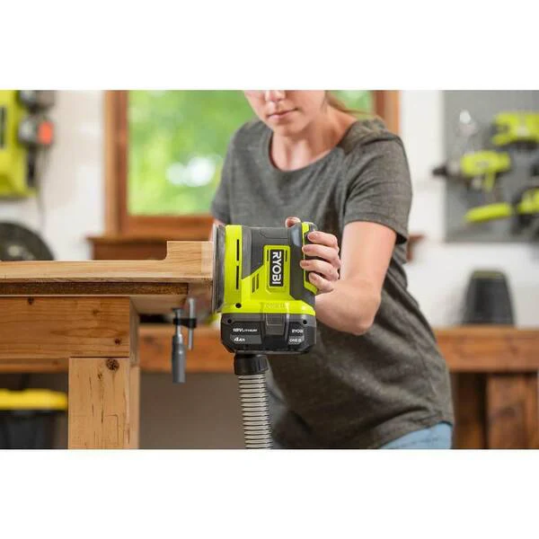 ONE+ 18V Cordless 2 Tool Combo Kit with Random Orbit Sander and Corner Cat Finish Sander (Tools Only) Image 9