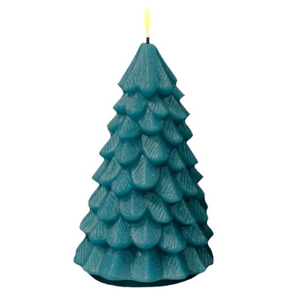 LED juletre 9x16 cm mørk grønn