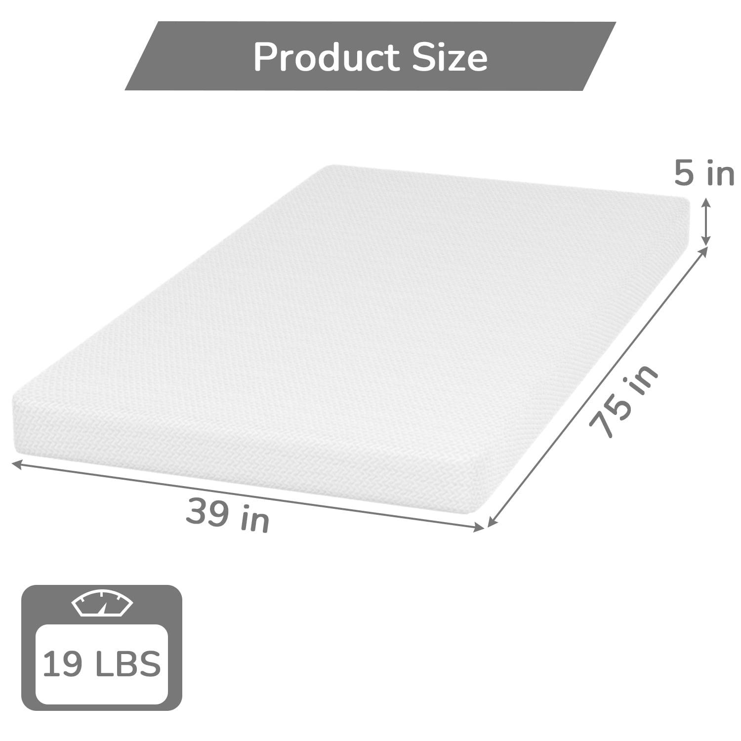 Inch Green Tea Memory Foam Mattress Cooling Gel Infused Mattress.Medium Firm Mattresses CertiPUR-US Certified/Bed-in-a-Box/Pressure Relieving Twin Size.White