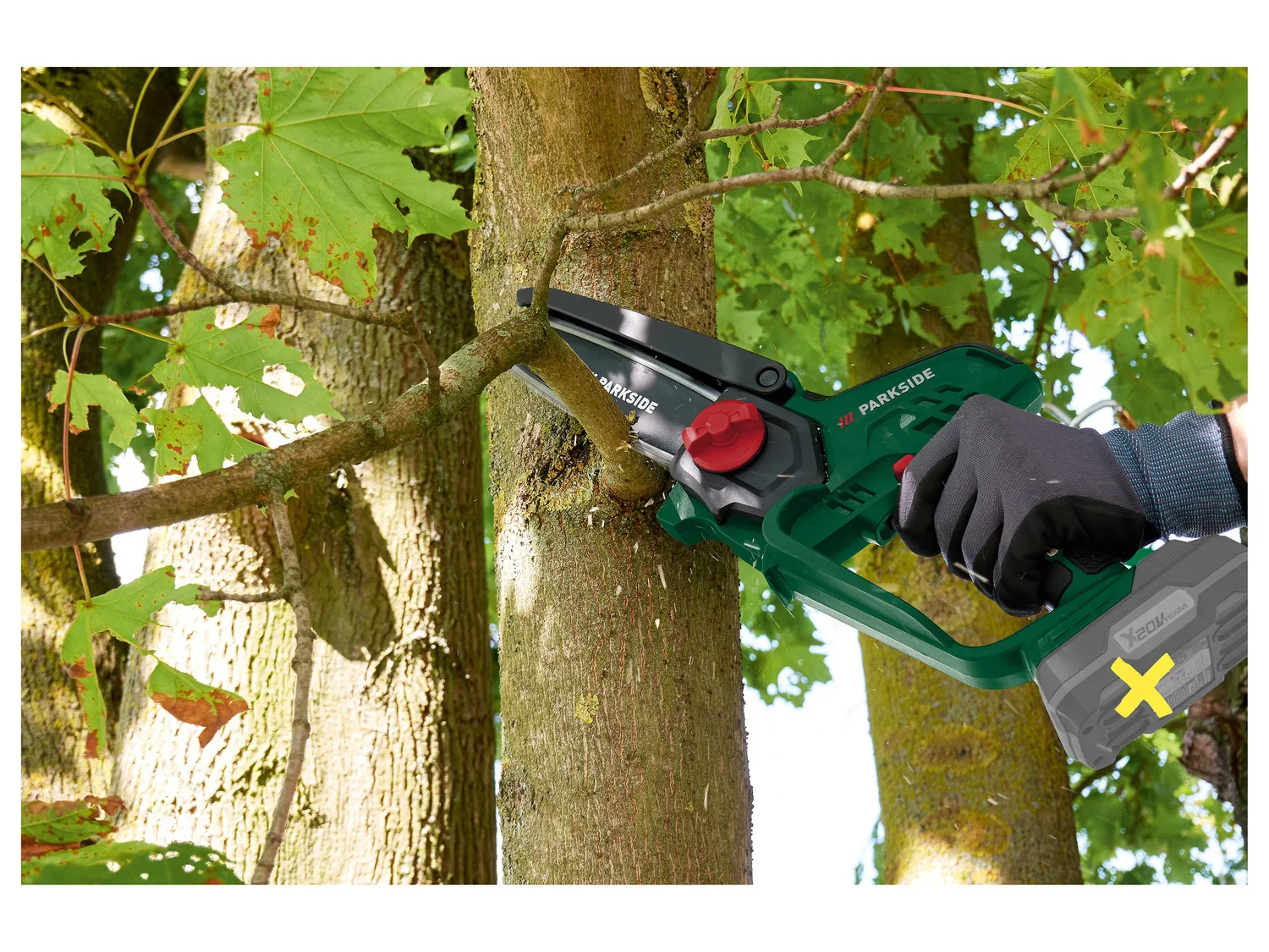 PARKSIDE Mini-trononneuse  bois sans fil PGHSA 20-Li B1, 20 V