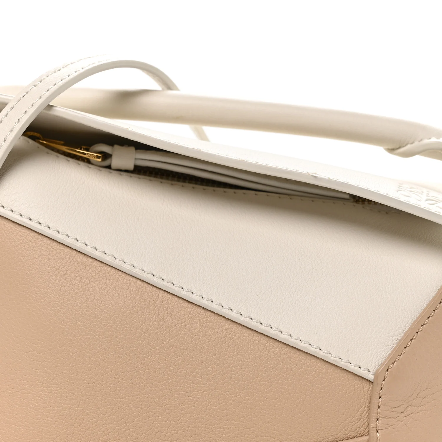 Calfskin Mini Puzzle Edge Bag Soft White Paper Craft