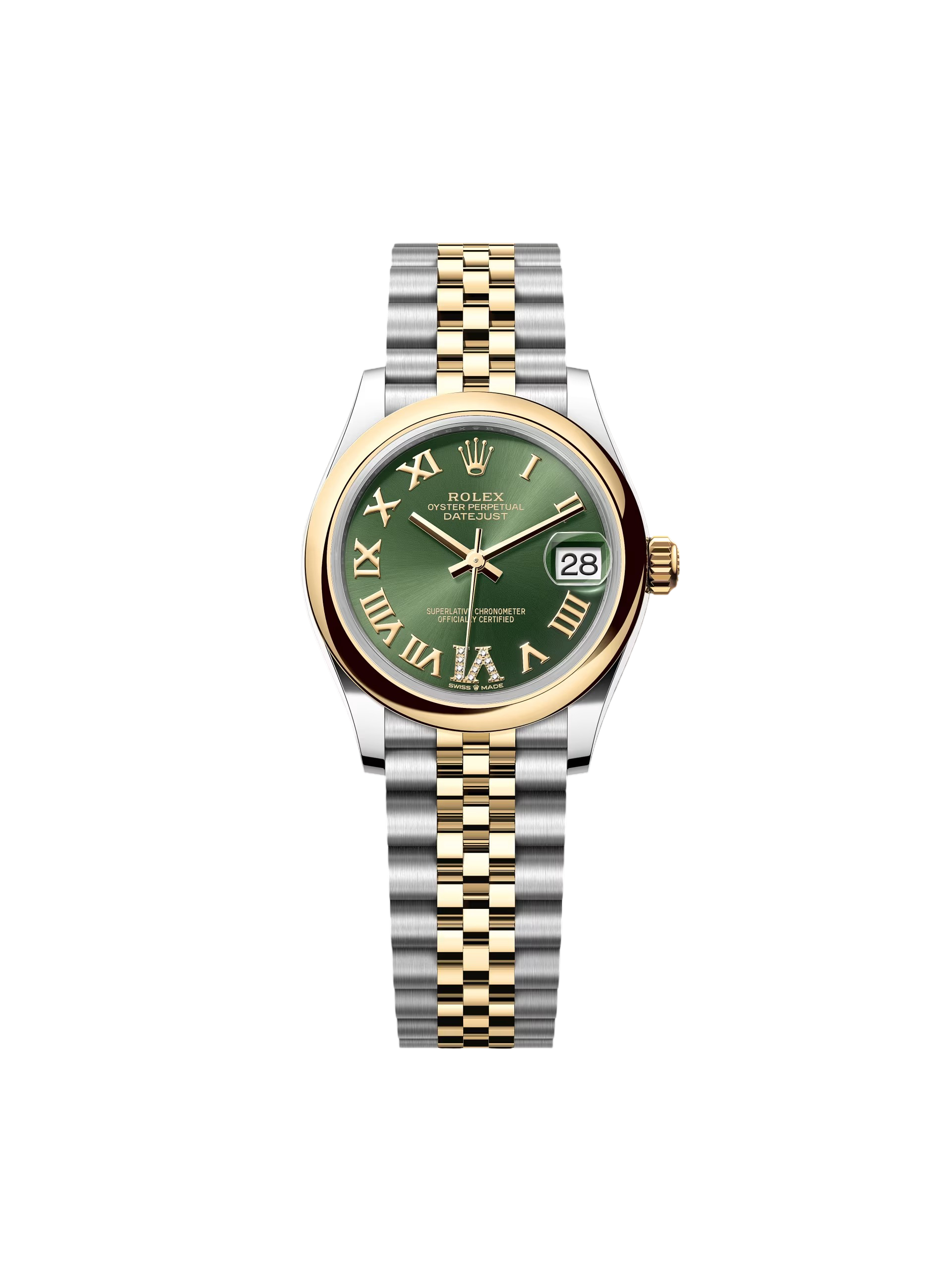【Super Clone】RLX Datejust m278243-0015/0016 31mm Olive Green Dial Yellow Rolesor Oyster Watch