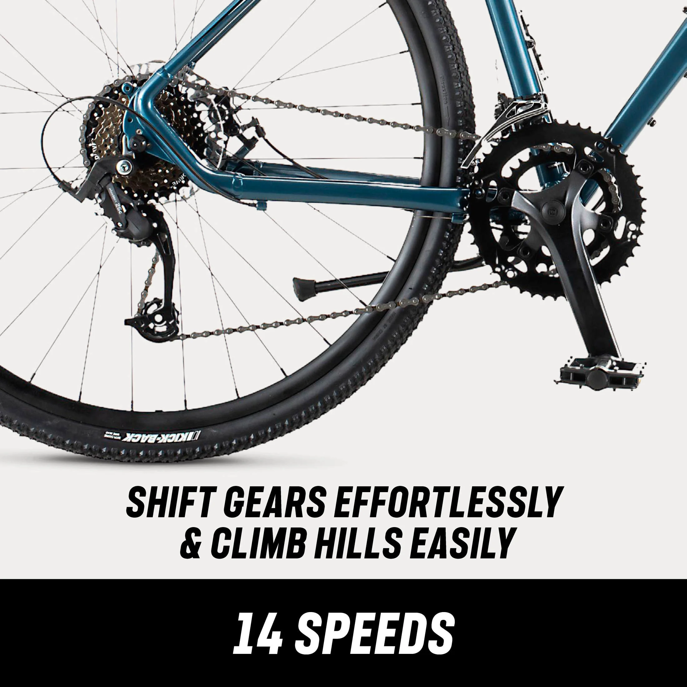 Mongoose Grit Adventure Road Bike, 700c Wheel, 14 Speed, Blue