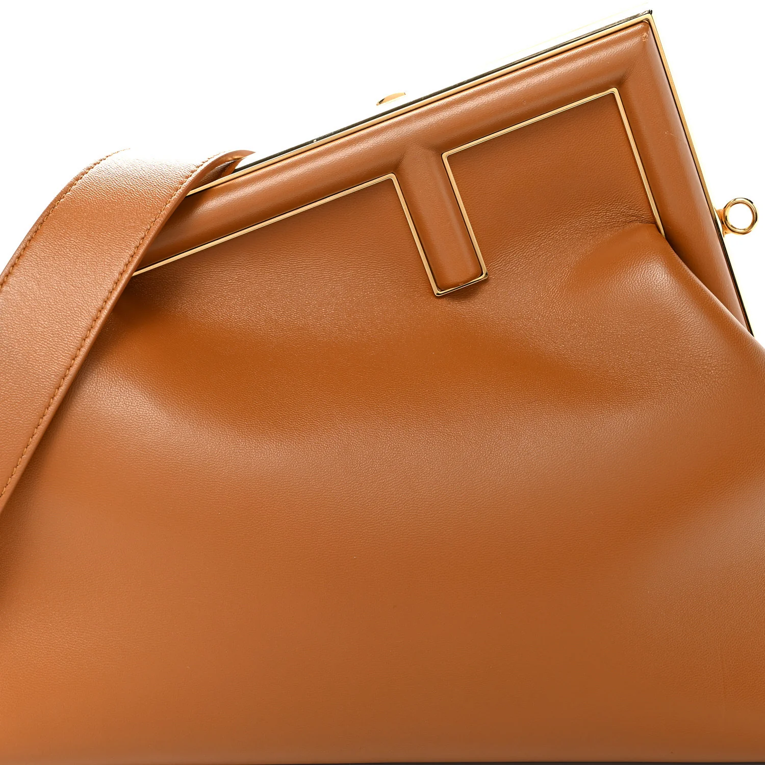Shiny Nappa Medium Fendi First Caramello