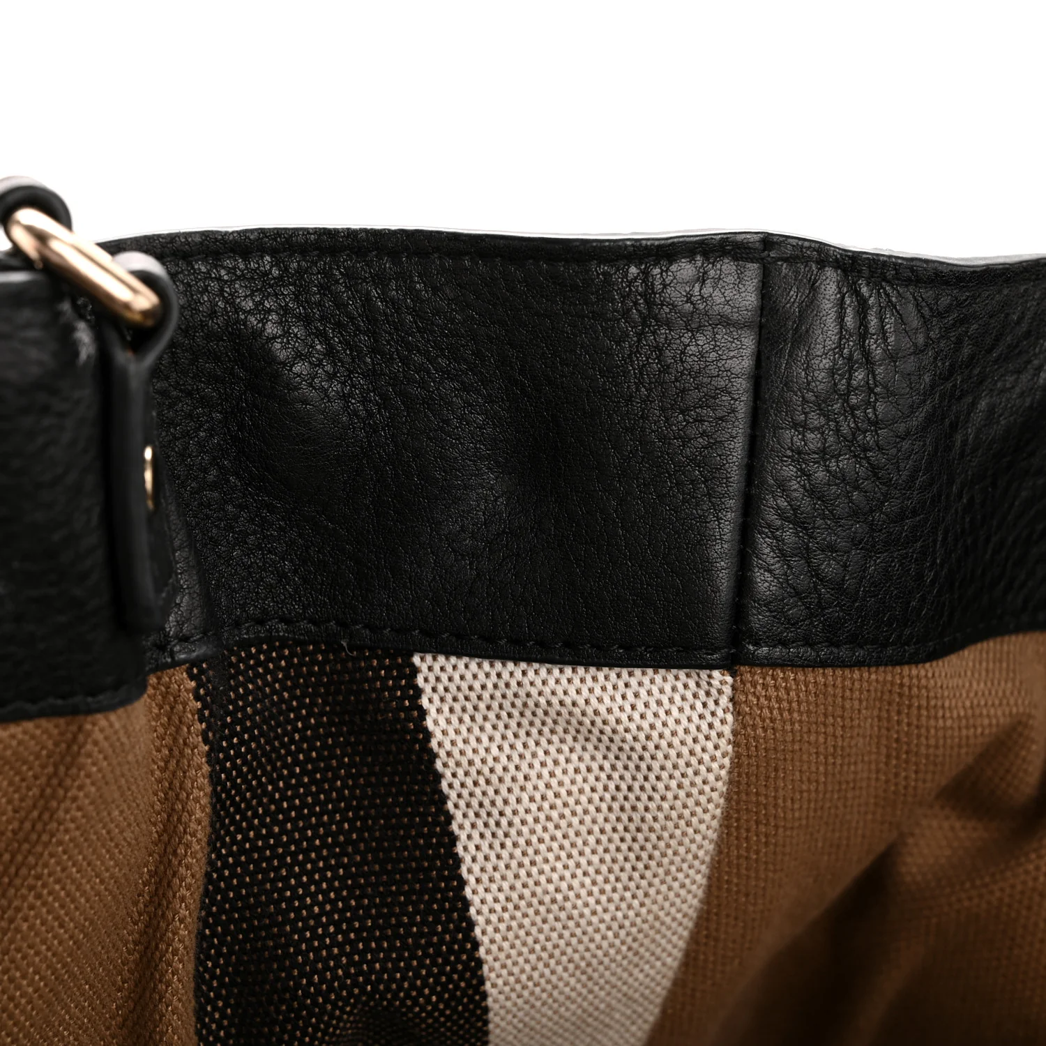 Grainy Calfskin House Check Medium Maidstone Black