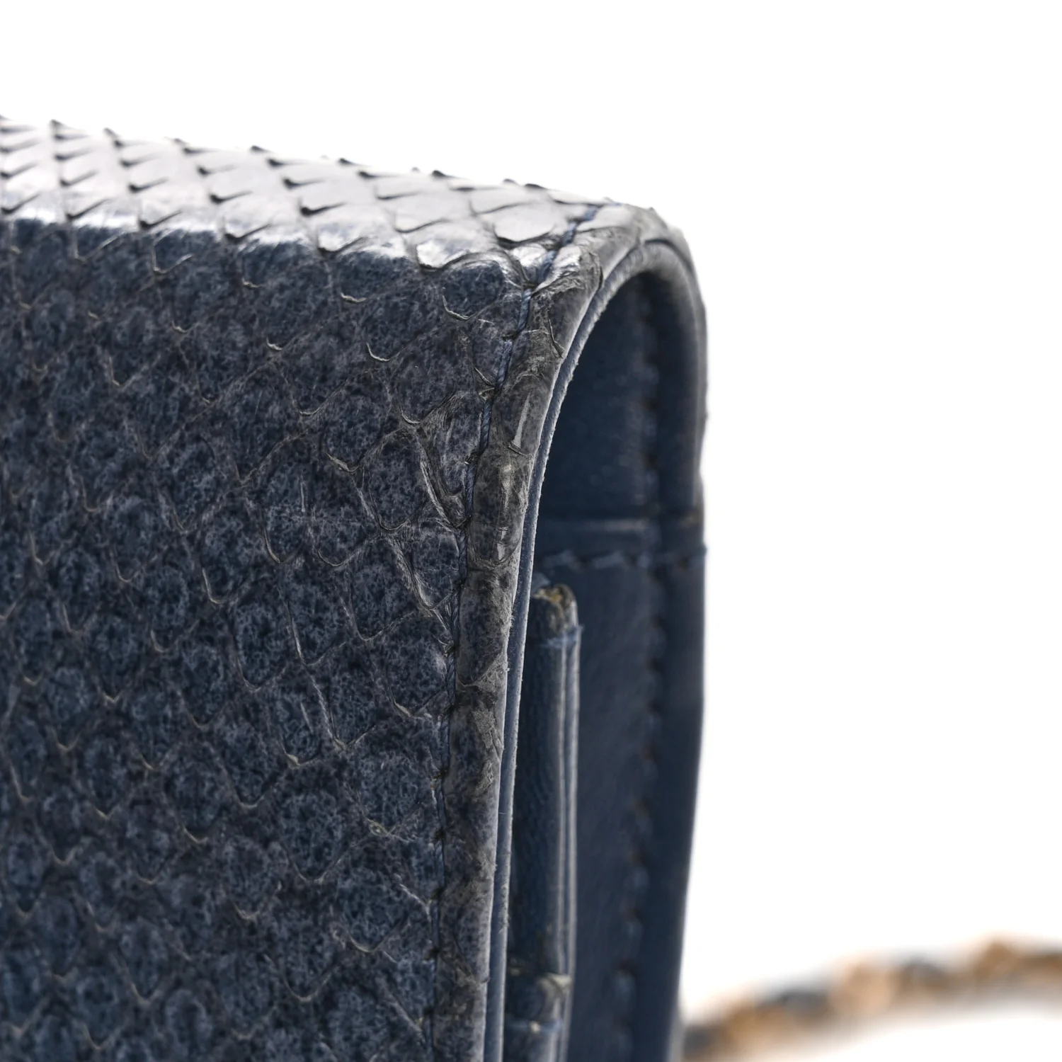 Snakeskin Wallet On Chain WOC Blue