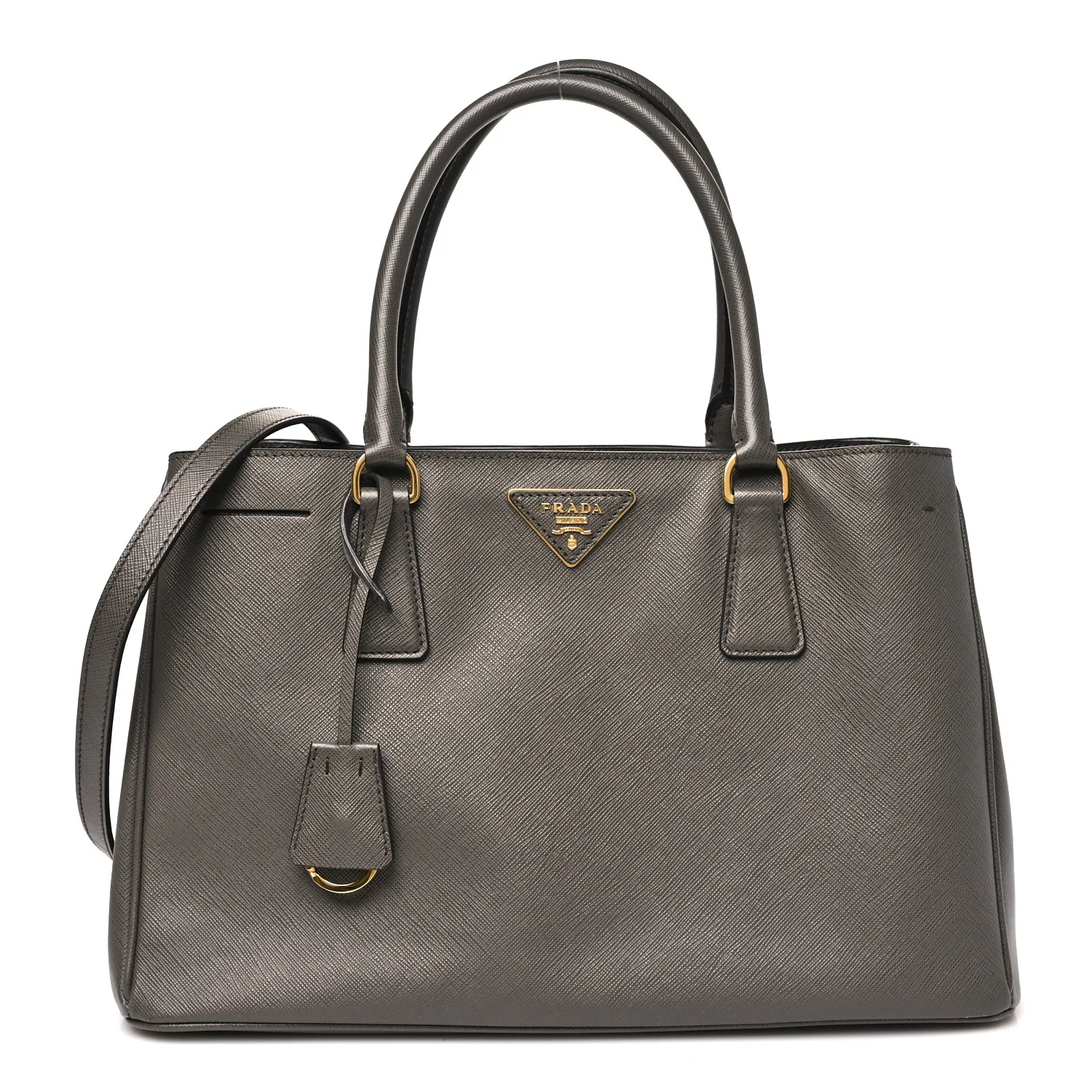 Saffiano Lux Medium Tote Grafite