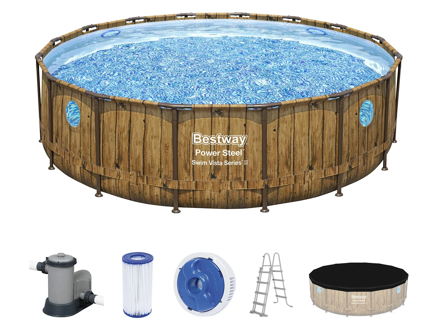 Bestway Piscine Power Steel Swim Vista,  488 x 122 cm