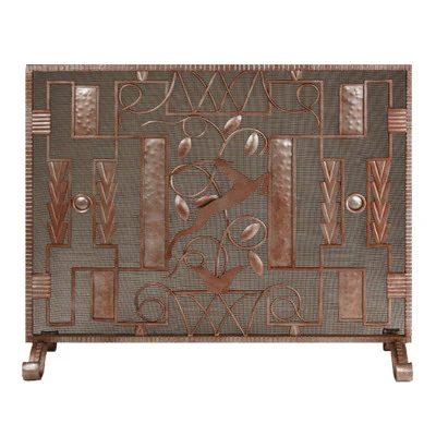 Edgar Brandt Gazelle Fireplace Screen Door - TA Screen Specialist, Inc.
