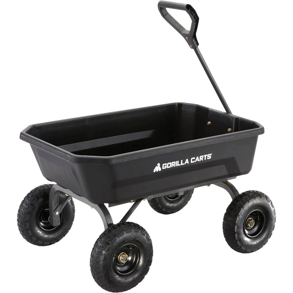 4 Cu. ft. Poly Garden Dump Cart, 600 lbs. Capacity, 35 in. x 22 in. Bed, 10 in. Tires - Image 8