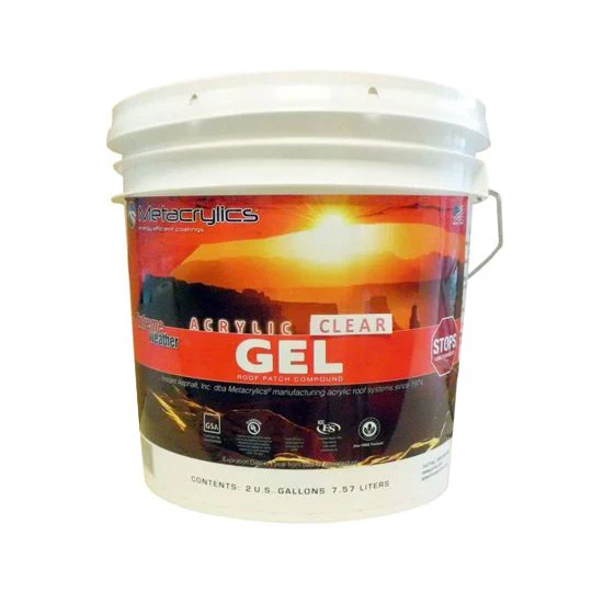 Metacrylics Acrylic Gel Elastomeric Roof Mastic (Clear) – 2 Gallon Pail
