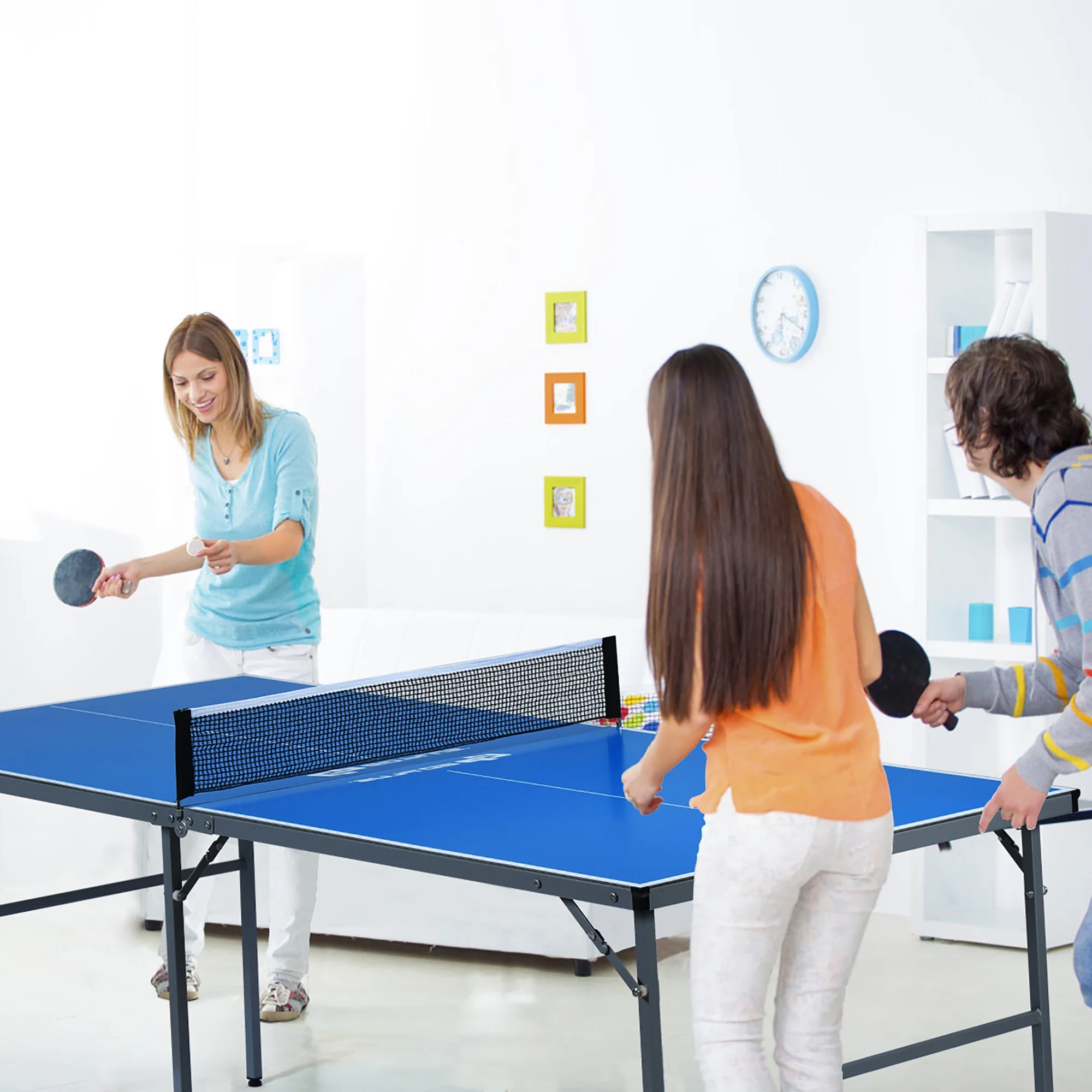 6��x3�� Portable Tennis Ping Pong Folding Table w/Accessories Indoor Outdoor Game - Image 3