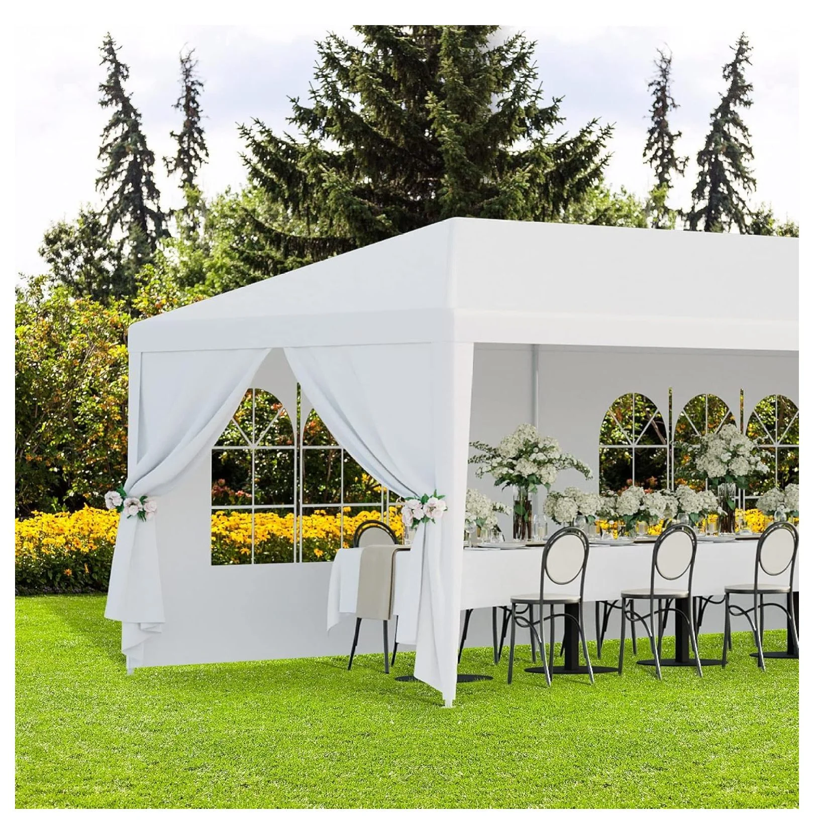 10'x30' Outdoor Party Wedding Tent Canopy Waterproof Camping Gazebo BBQ Shelter Pavilion Heavy Duty, 8 Removable Sidewalls (10x30) - Image 7