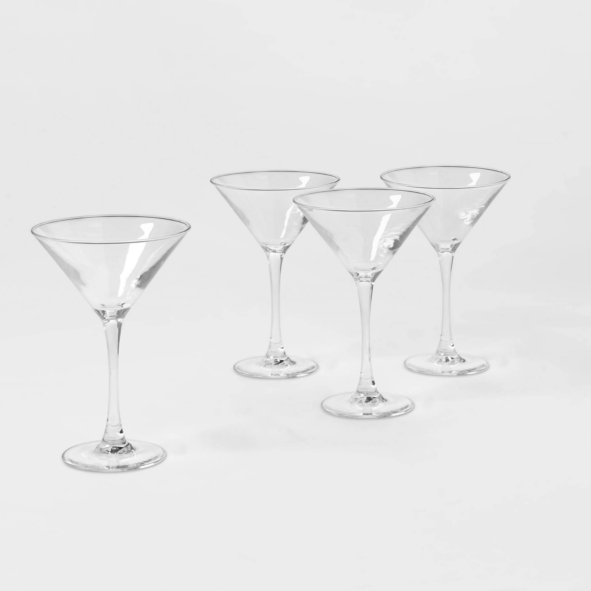 7.6oz 4pk Glass Modern Martini Glasses - Threshold