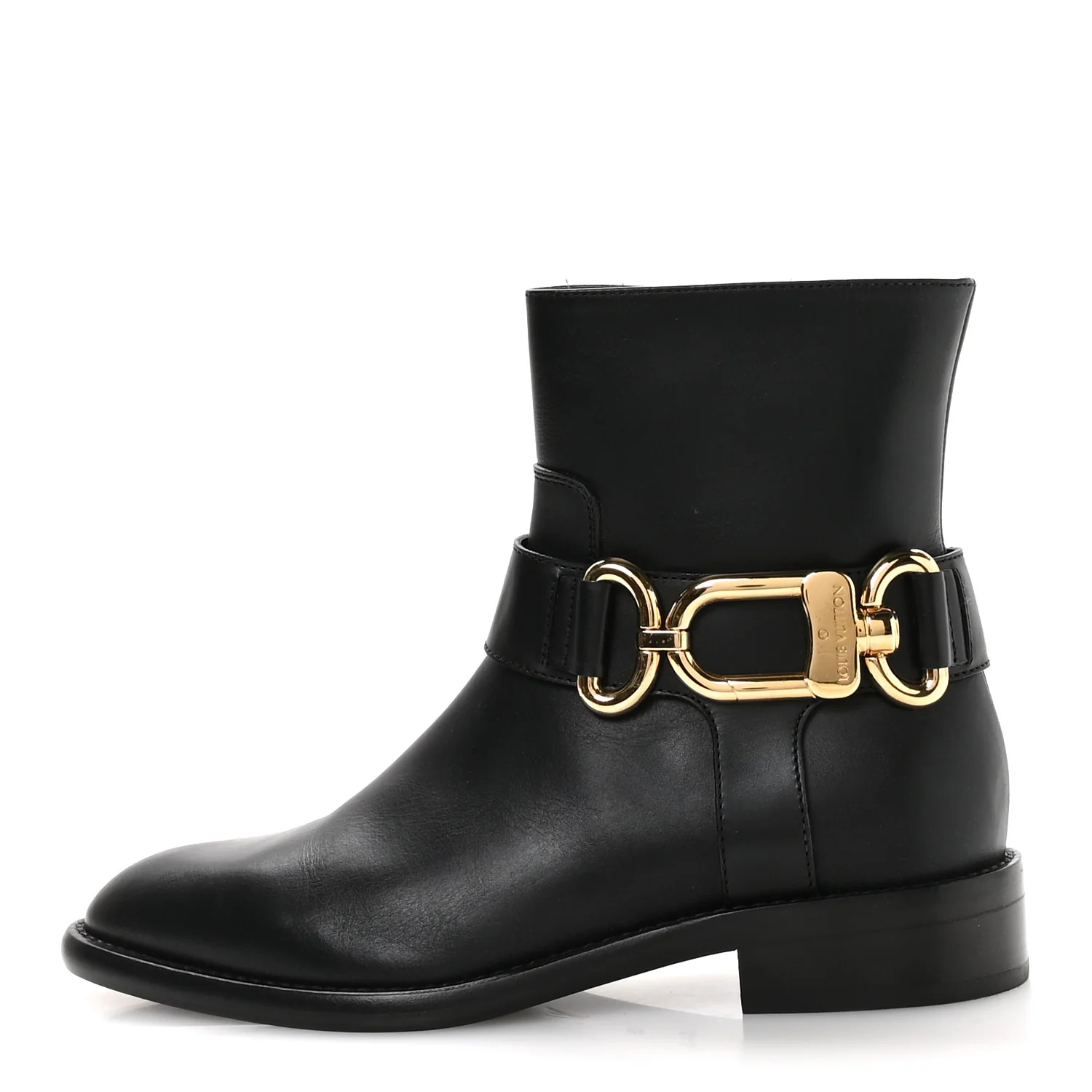 Calfskin Westside Flat Ankle Boots 39 Black