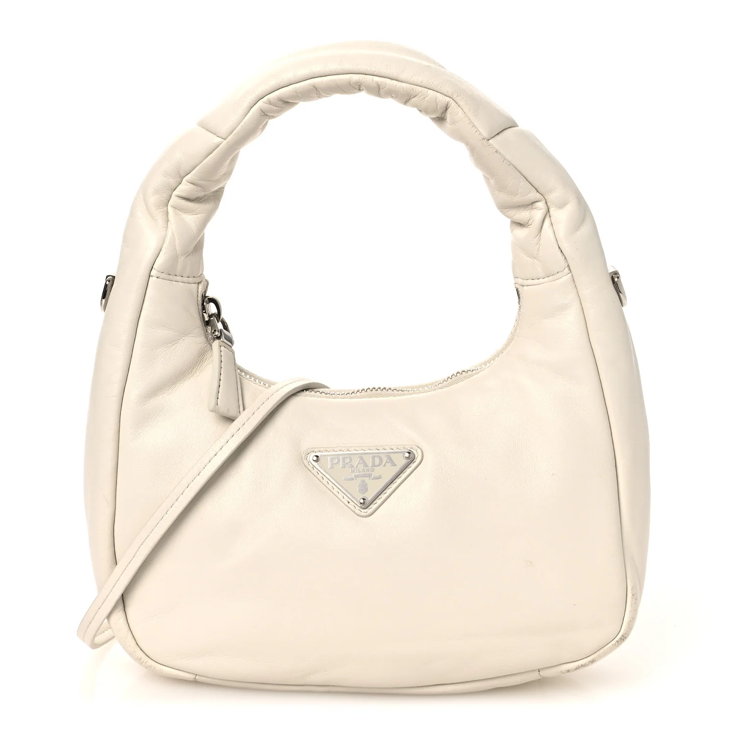 Nappa Soft Padded Mini Bag White