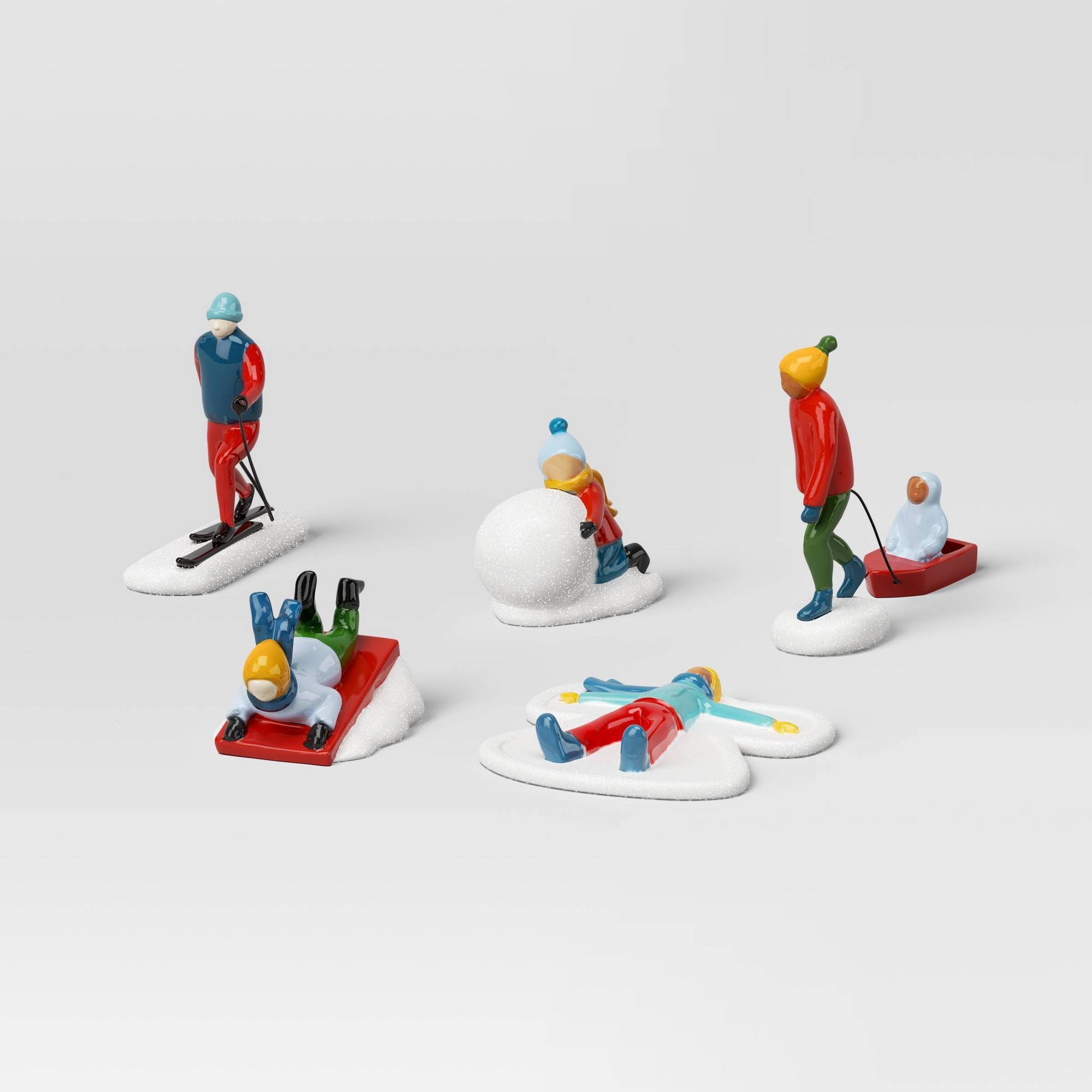 5pc Snow Activities Christmas Figurine Set - Wondershop