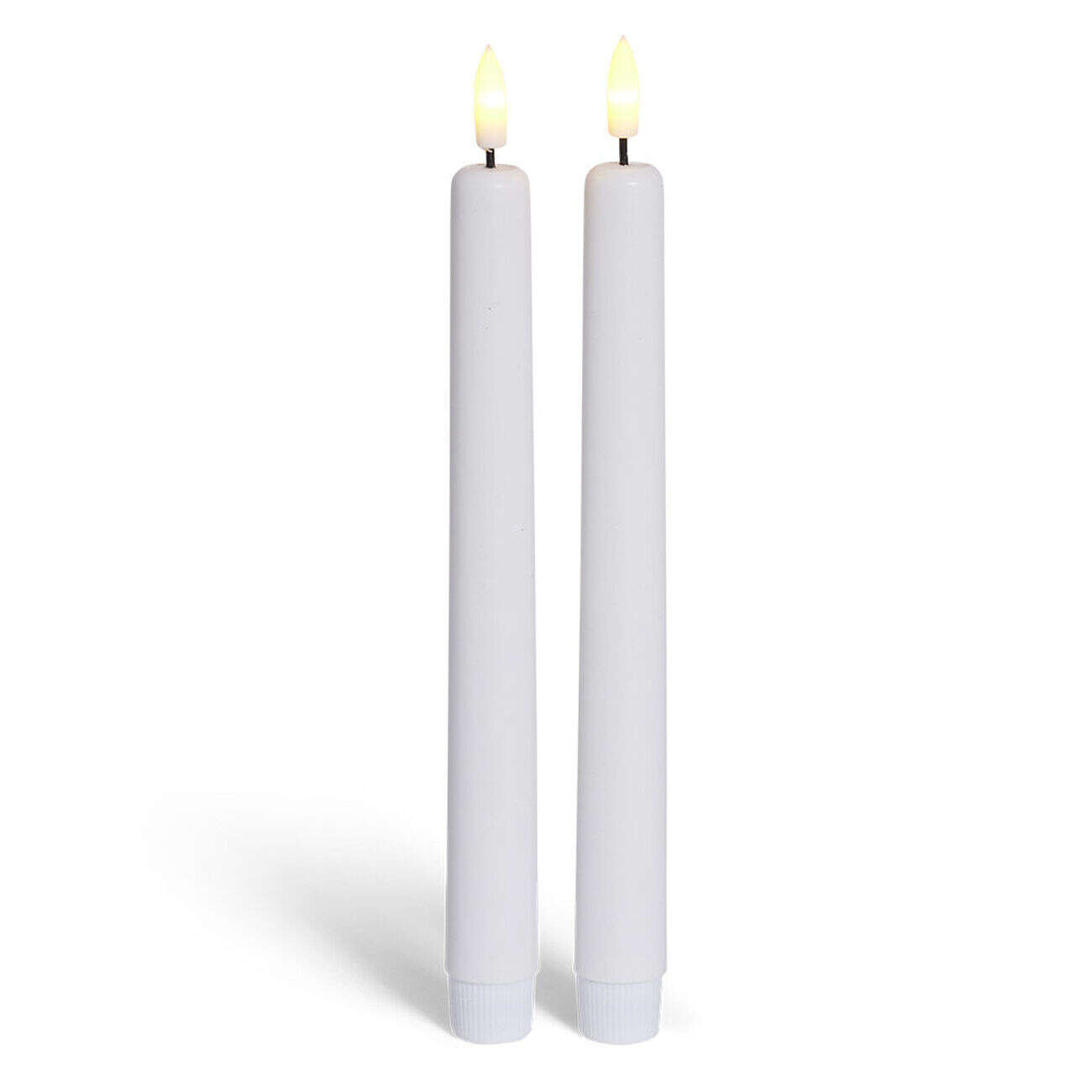 Bougie chandelle LED blanche x2