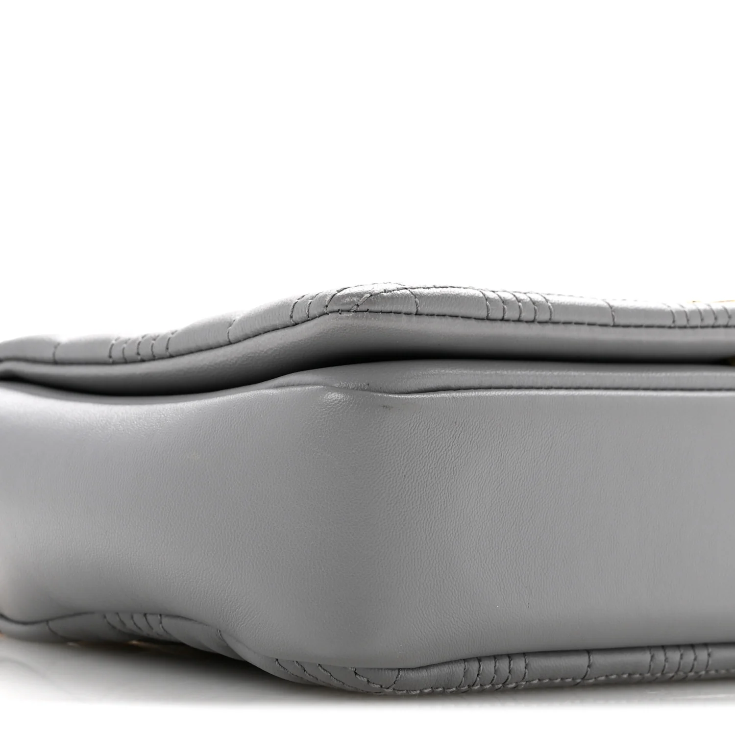 Lambskin Quilted Small Lola Bag Grey
