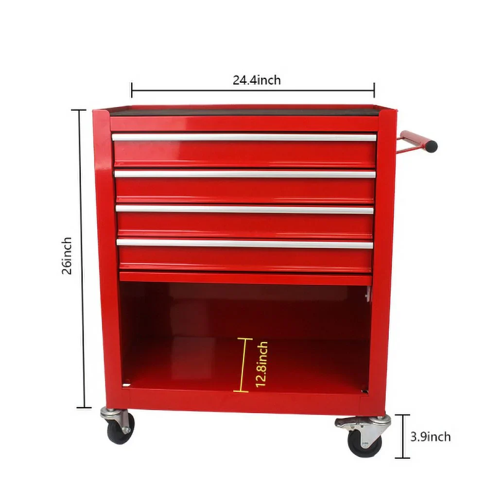 ARTMAN 4 Drawers Rolling Tool Cart With Wheels,Metal Tool Chest Garage Storage Cabinet,Removable Toolbox Organizer for Workshop, Garage