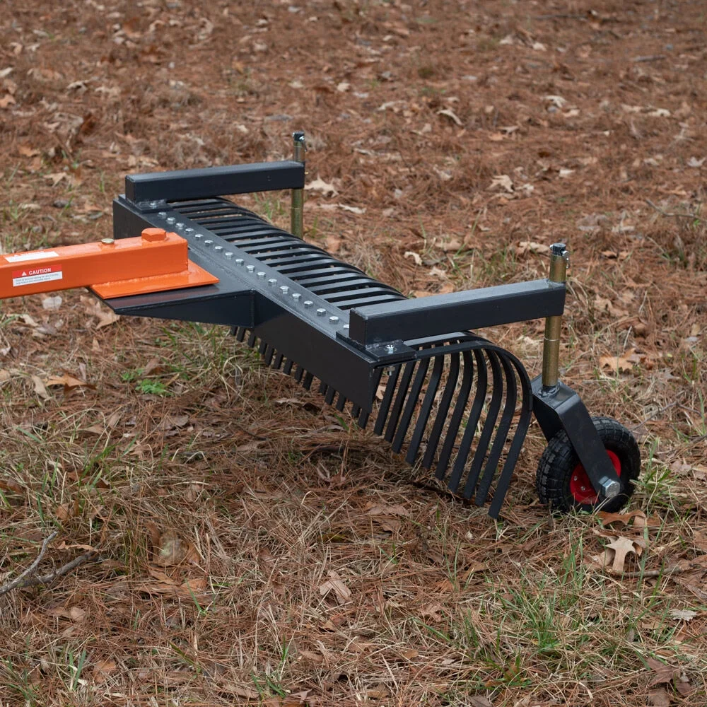 3 Point 5 FT Landscape Rake with Bolt-On Wheels for Compact Tractors, Fits Category 1 Hookup, Tow-Behind Garden Tool, Landscaper, and Grass Comb(5 FT) - Image 8