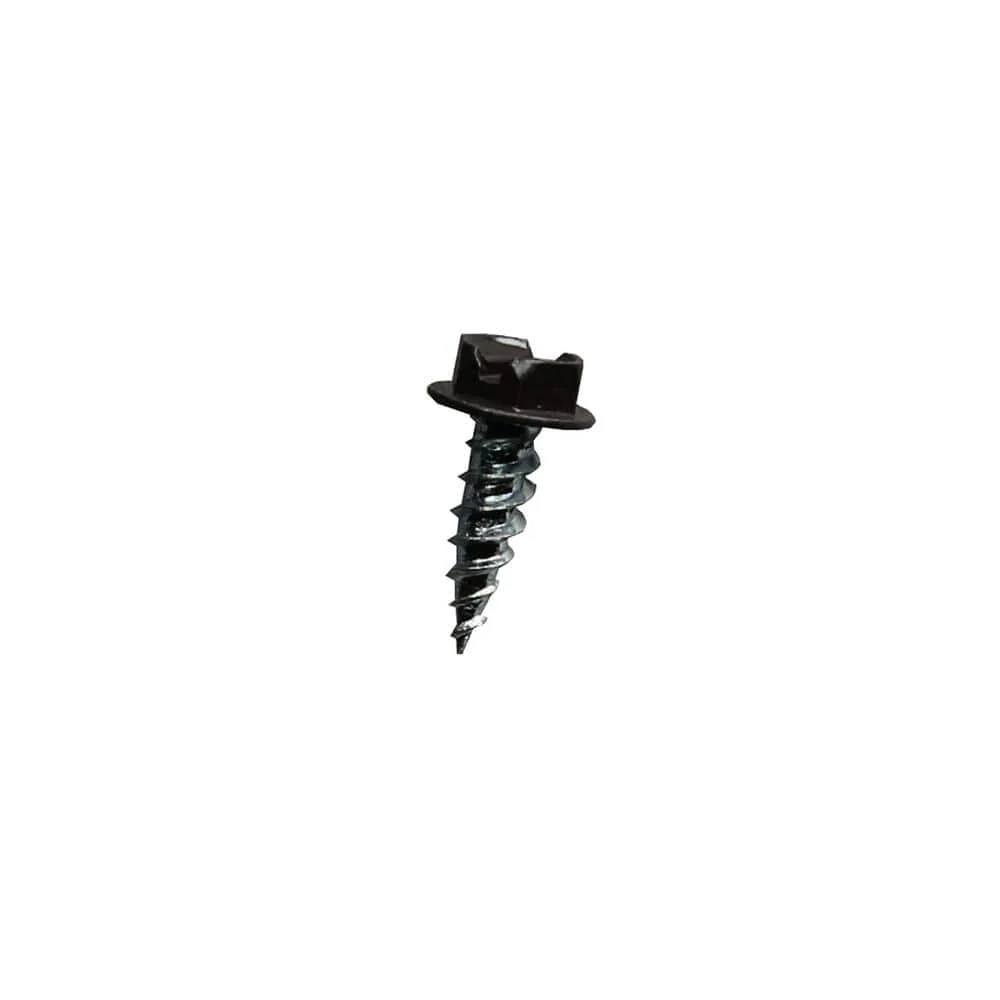 Galvanized #8 x 1/2 in. Hex Head Bronze Self-Drilling (Zip) Screws (100-Pack Bag) - SKU GSC812BHBZ